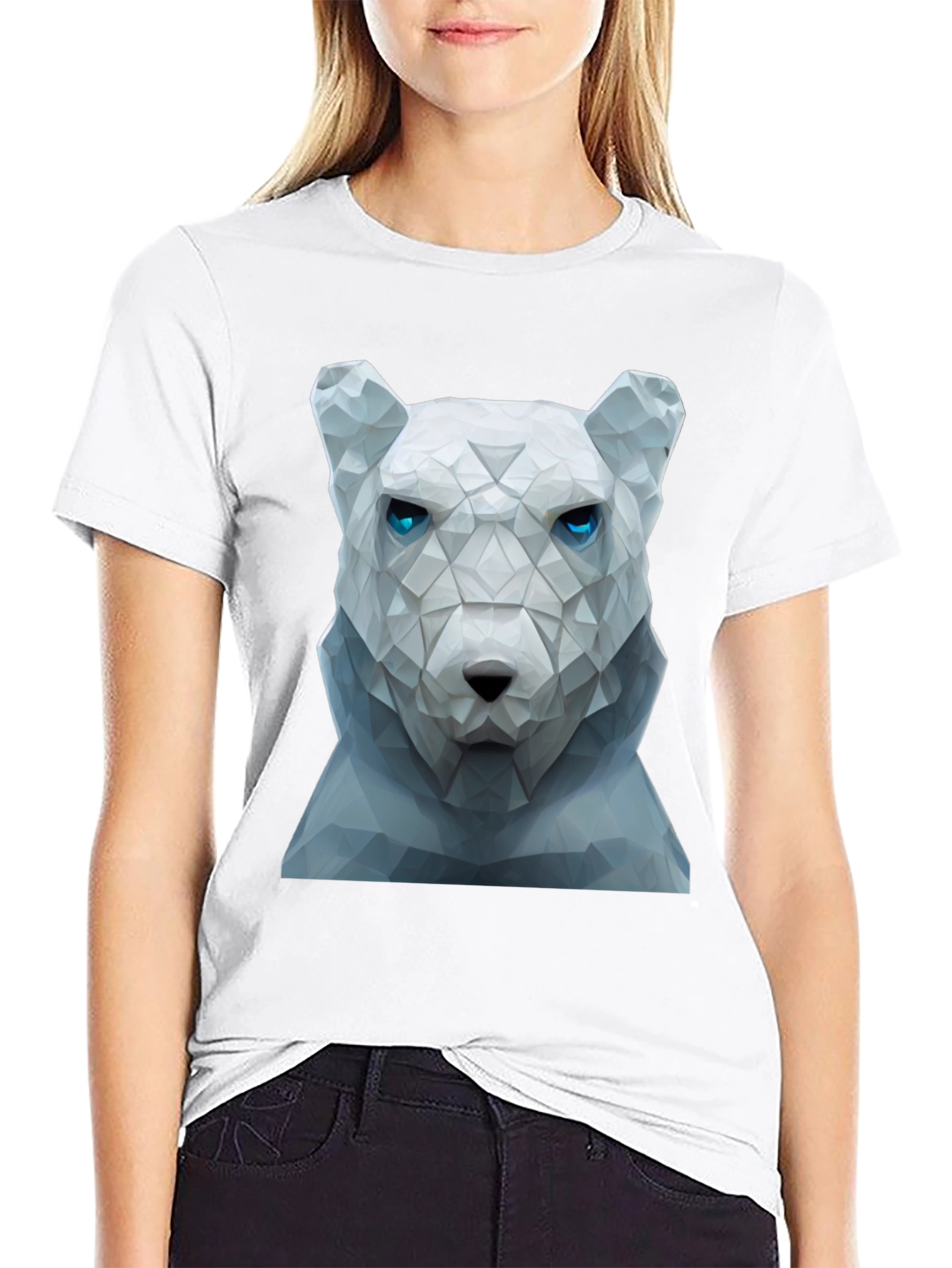 Geometric Polar Bear Graphic Tee