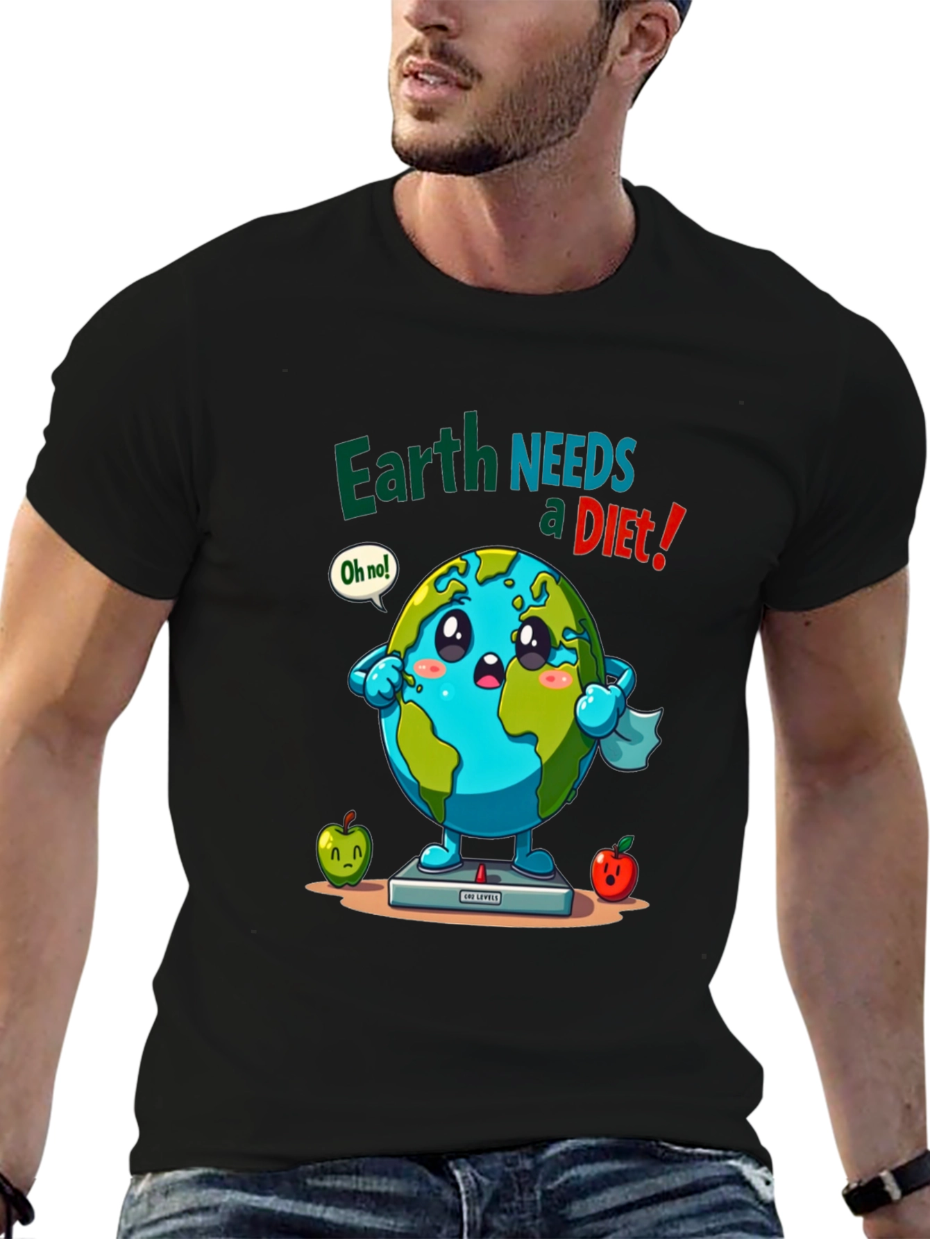 Earth Needs a Diet Funny Graphic Tee