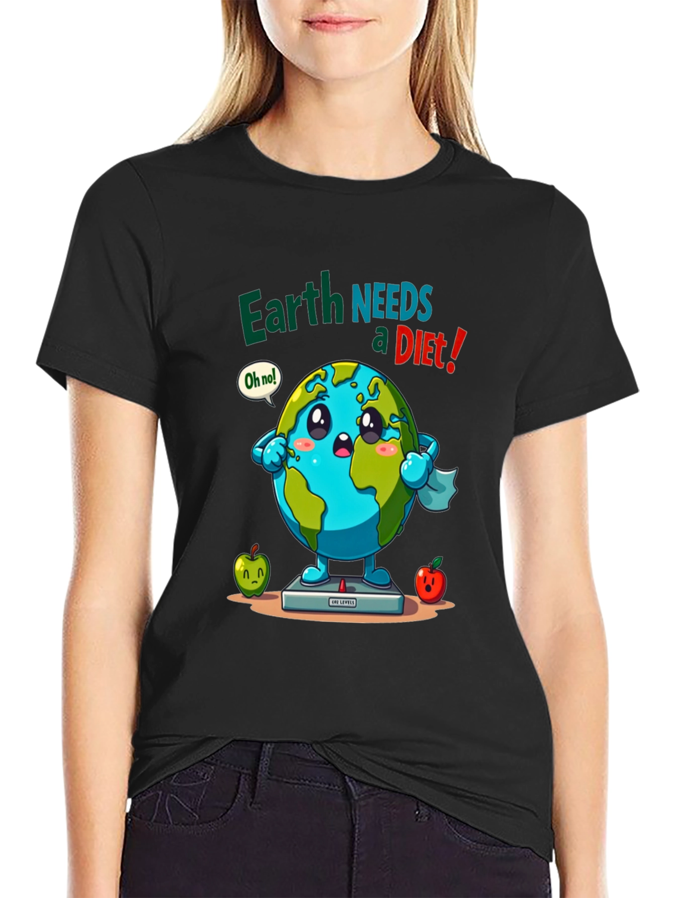 Earth Needs a Diet Funny Graphic Tee