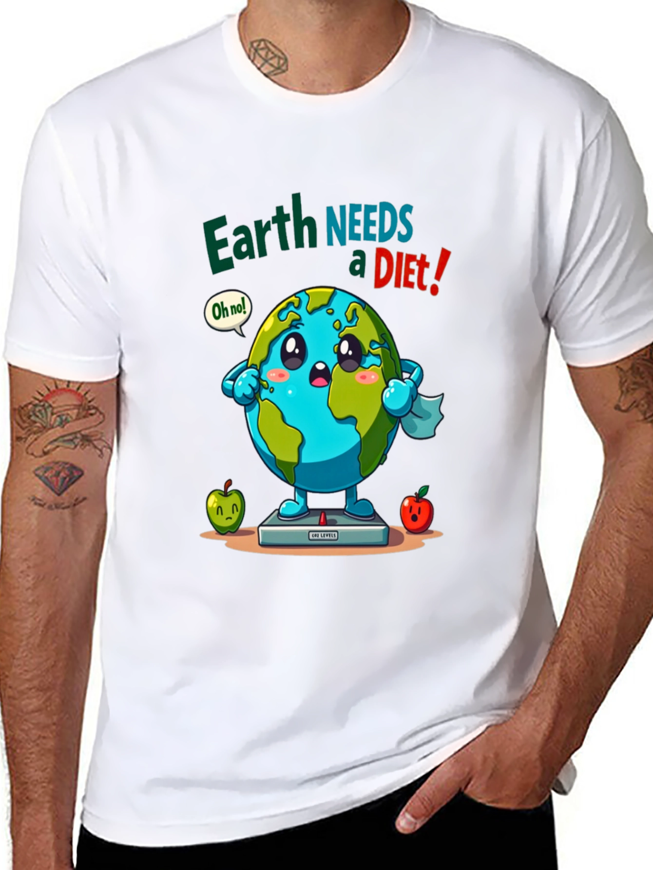 Earth Needs a Diet Funny Graphic Tee
