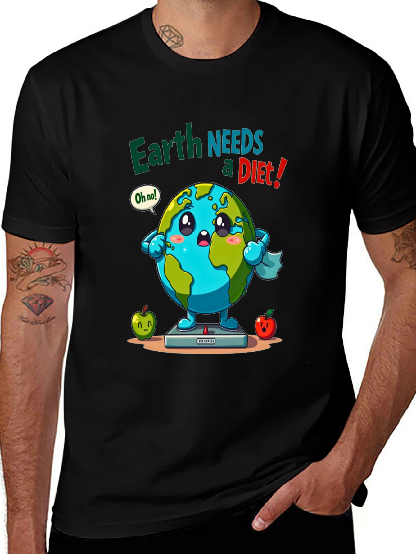 Earth Needs a Diet Funny Graphic Tee