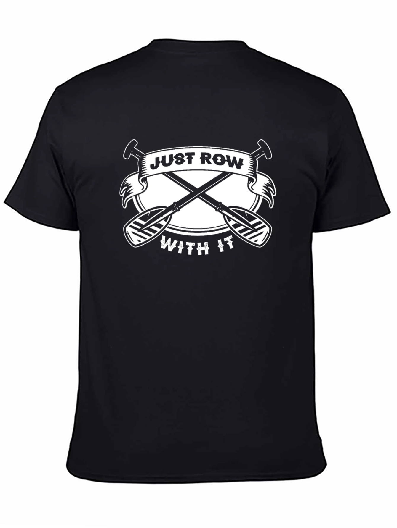 Just Row With It Black Graphic Tee