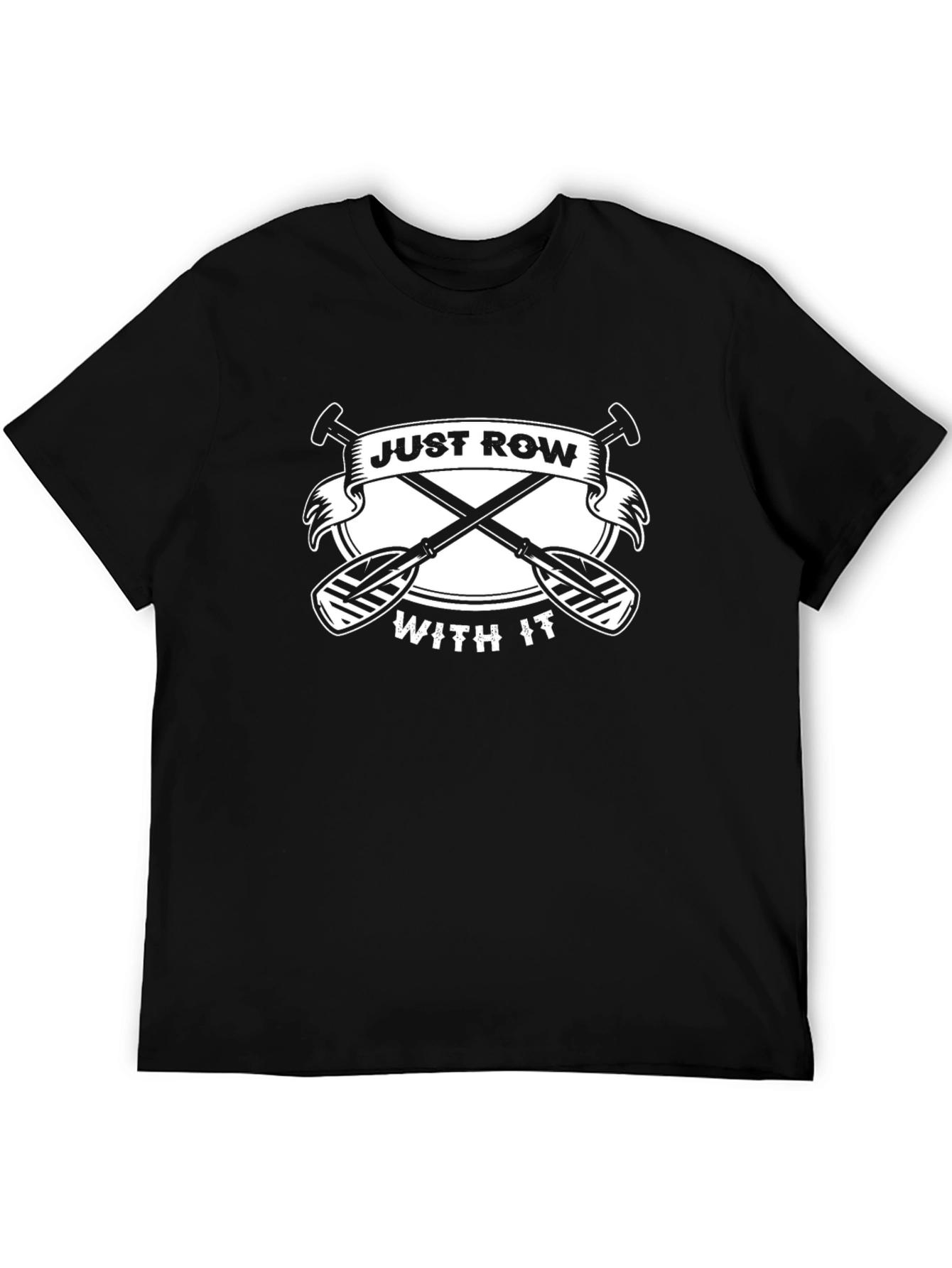 Just Row With It Black Graphic Tee