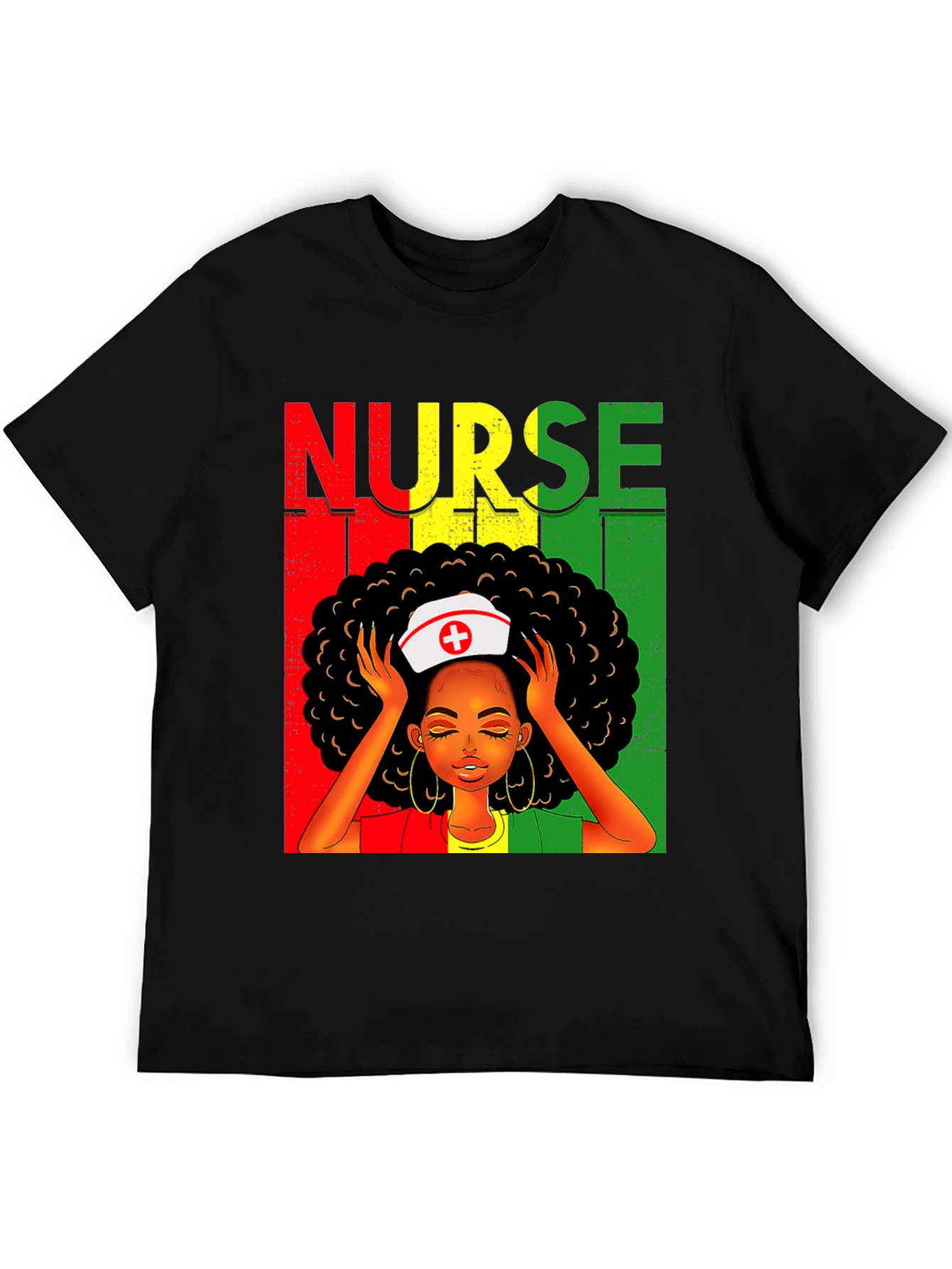 Afro Nurse T-Shirt - Black History Apparel