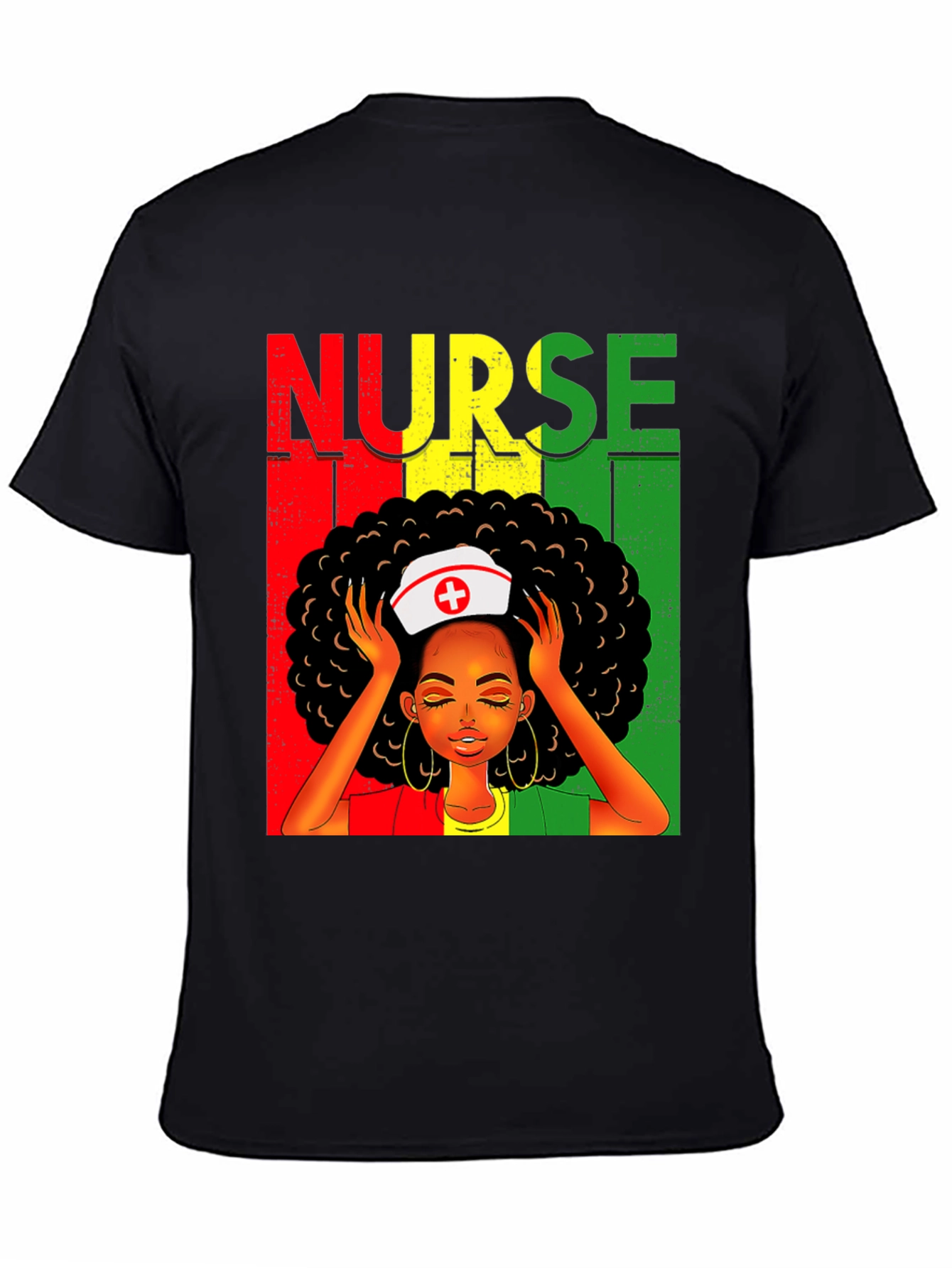 Afro Nurse T-Shirt - Black History Apparel