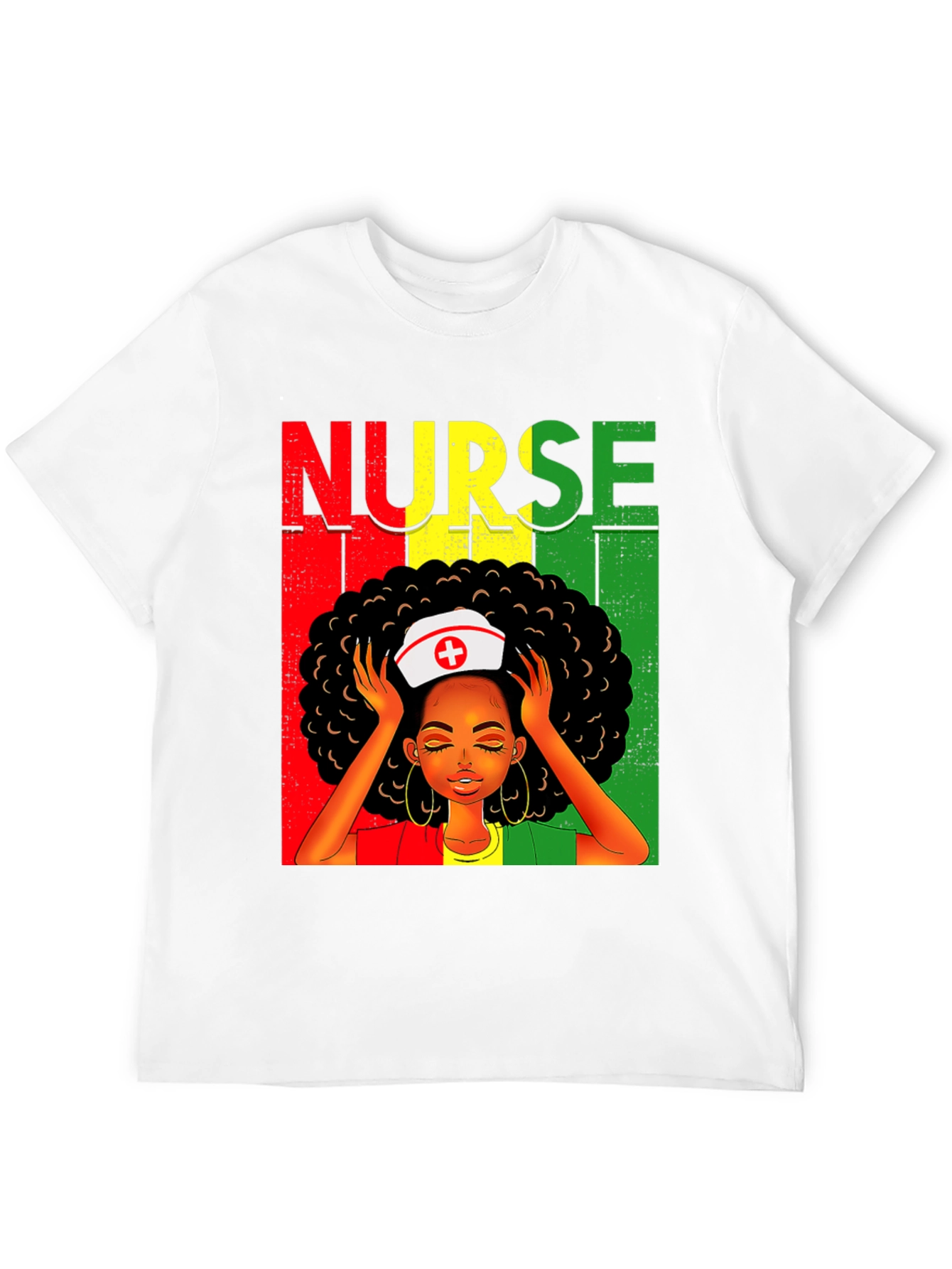 Afro Nurse T-Shirt - Black History Apparel