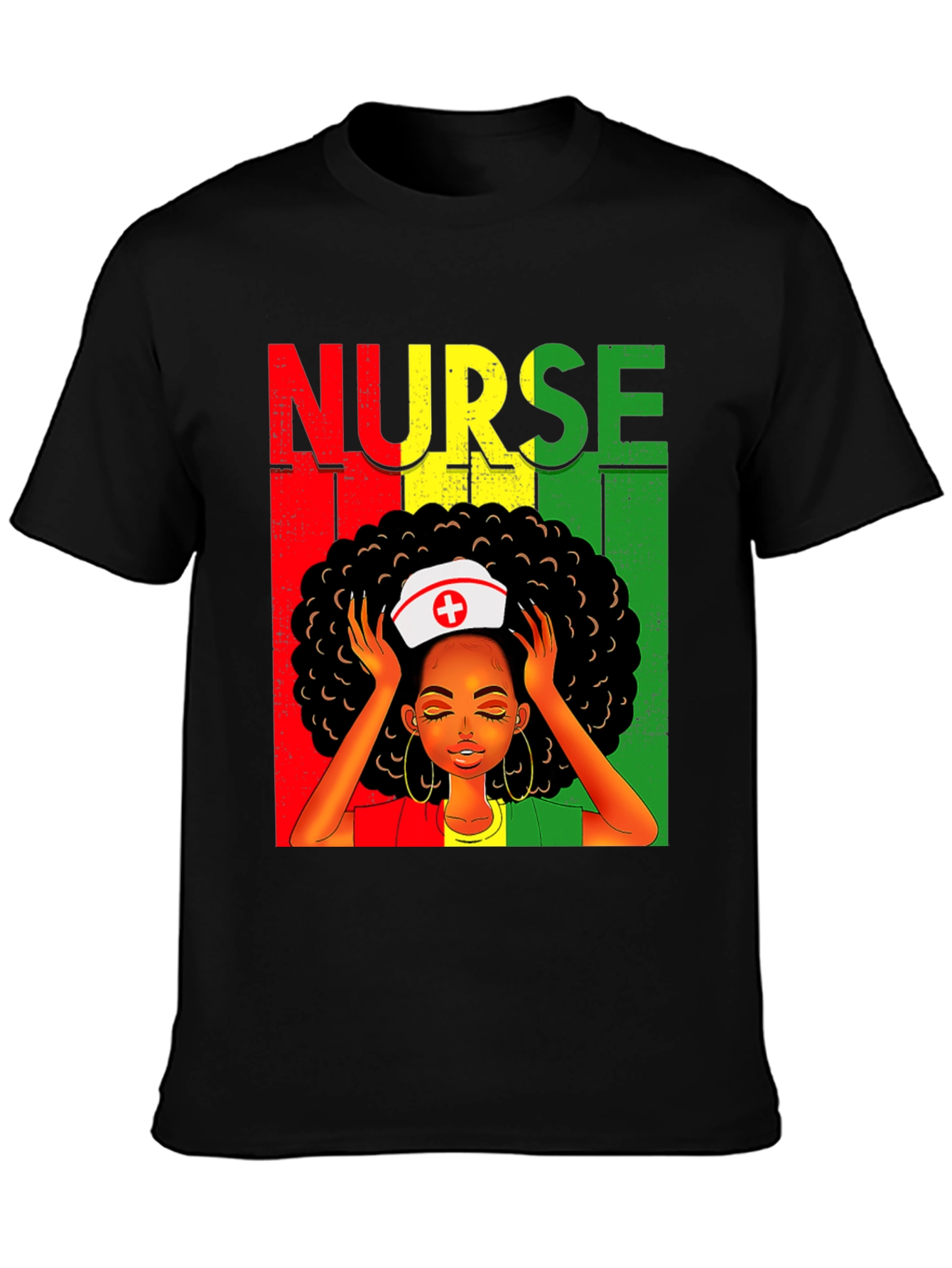 Afro Nurse T-Shirt - Black History Apparel