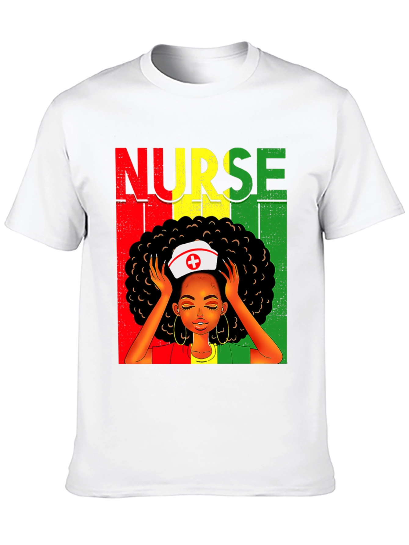 Afro Nurse T-Shirt - Black History Apparel
