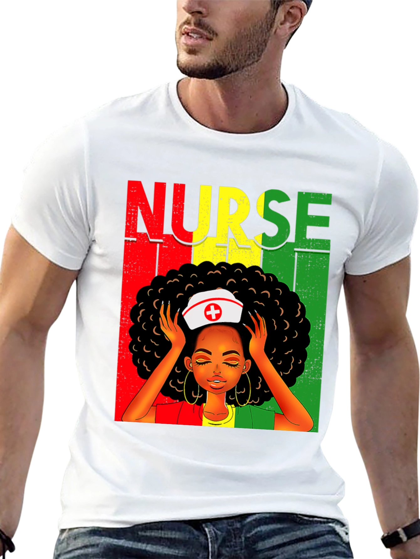 Afro Nurse T-Shirt - Black History Apparel