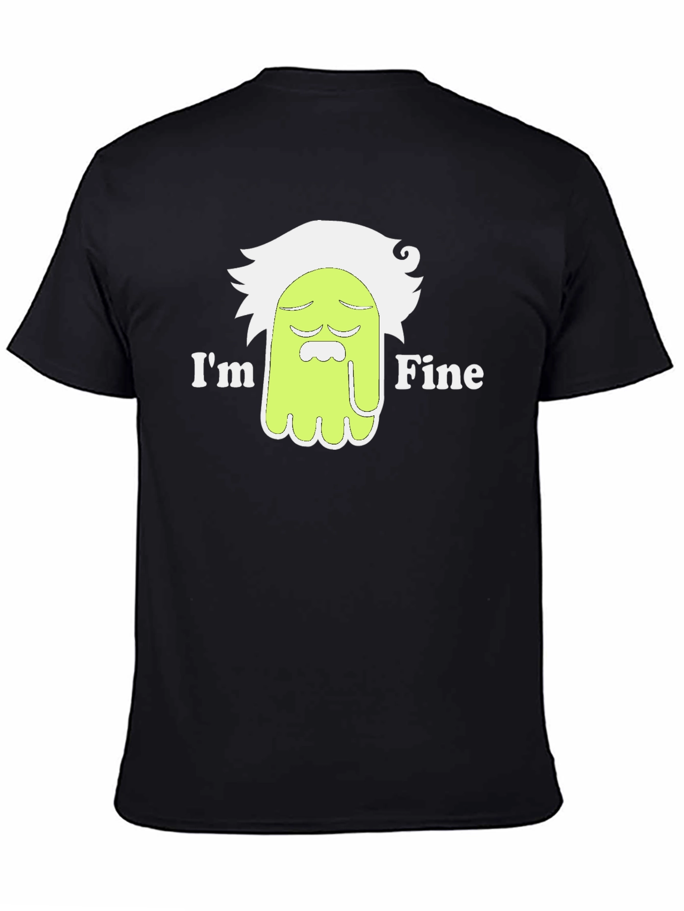 Im Fine Funny Cartoon T-Shirt - Black