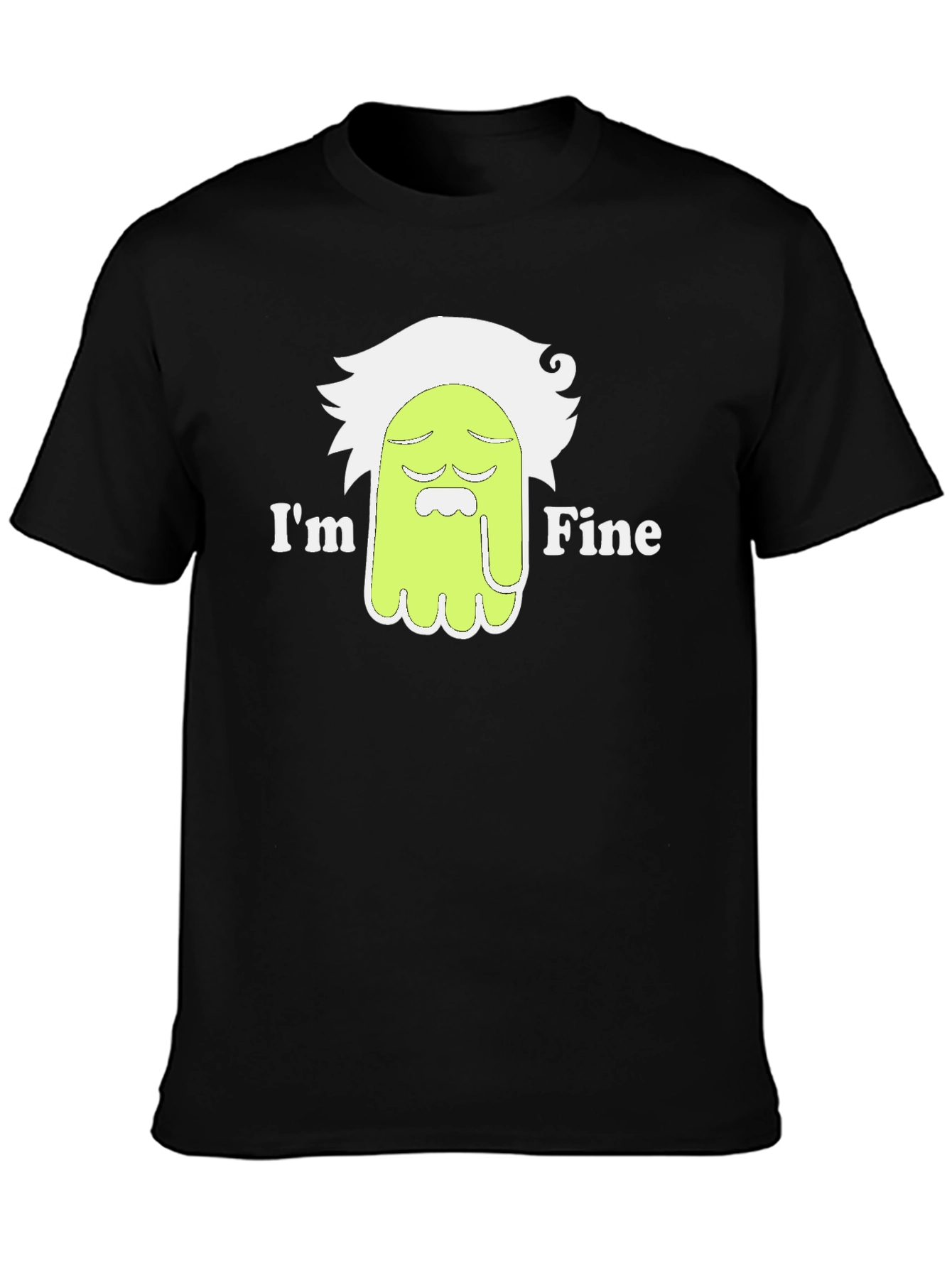 Im Fine Funny Cartoon T-Shirt - Black