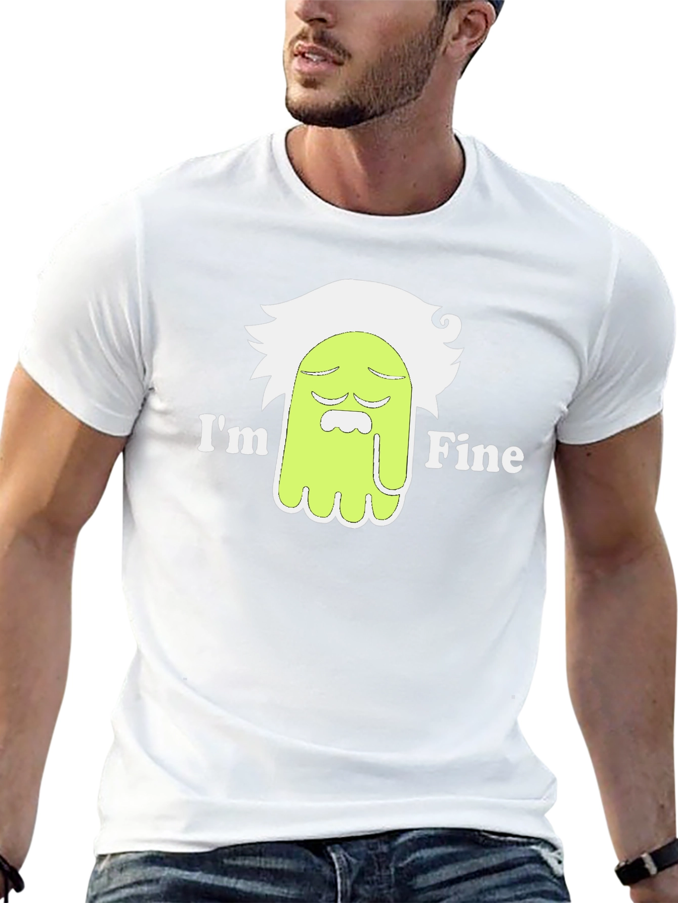 Im Fine Funny Cartoon T-Shirt - Black