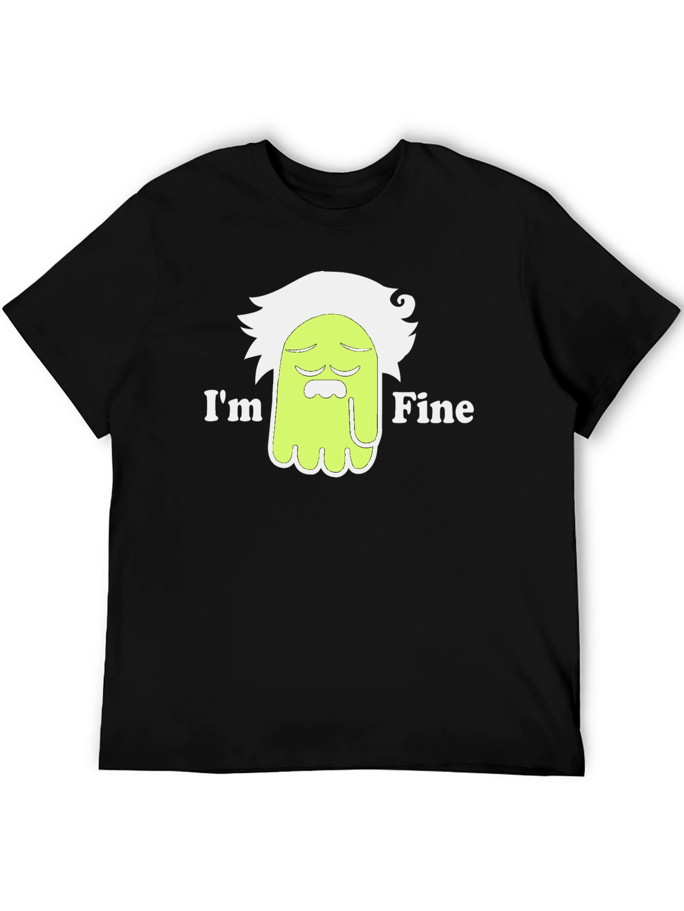 Im Fine Funny Cartoon T-Shirt - Black