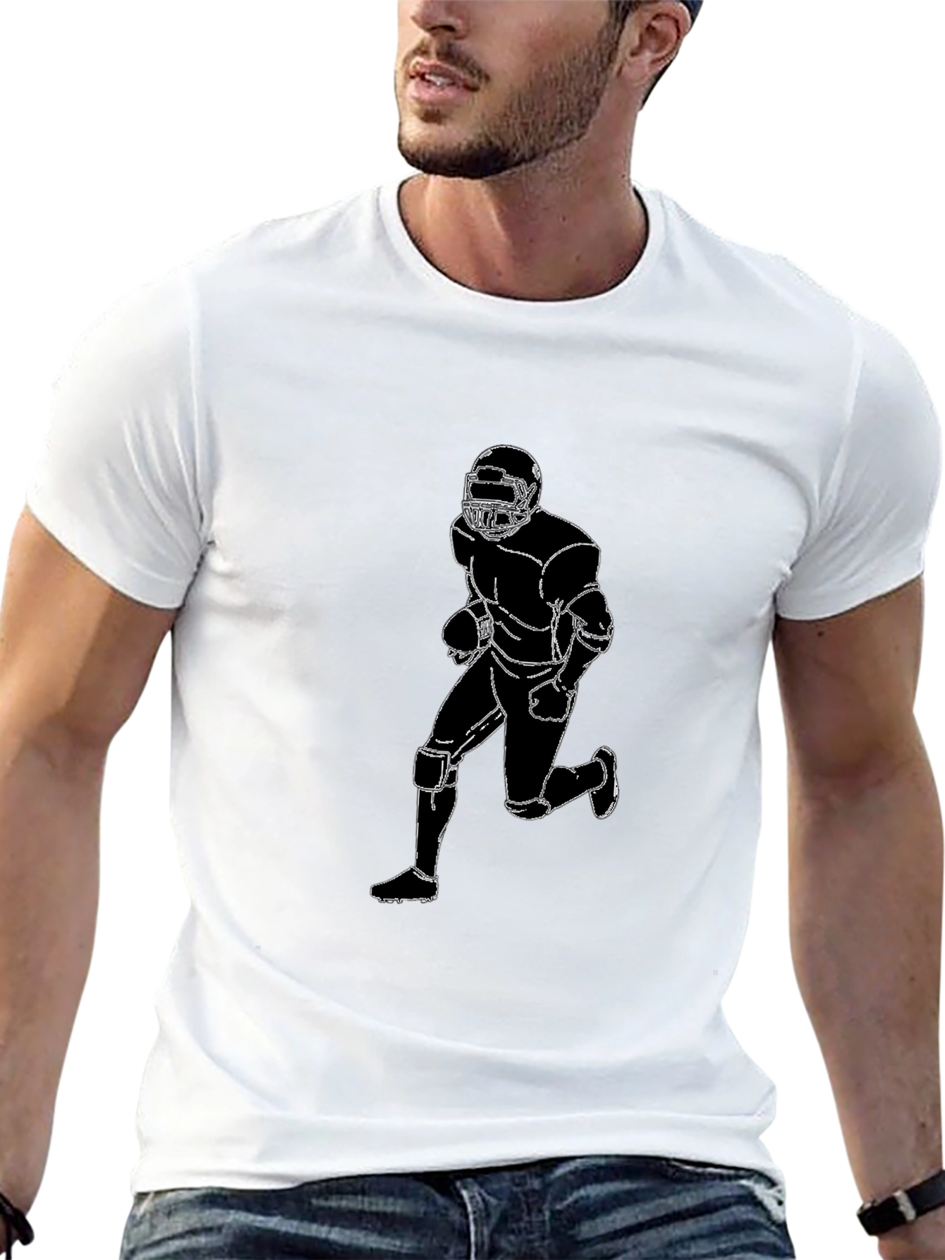 Football Player Graphic Tee