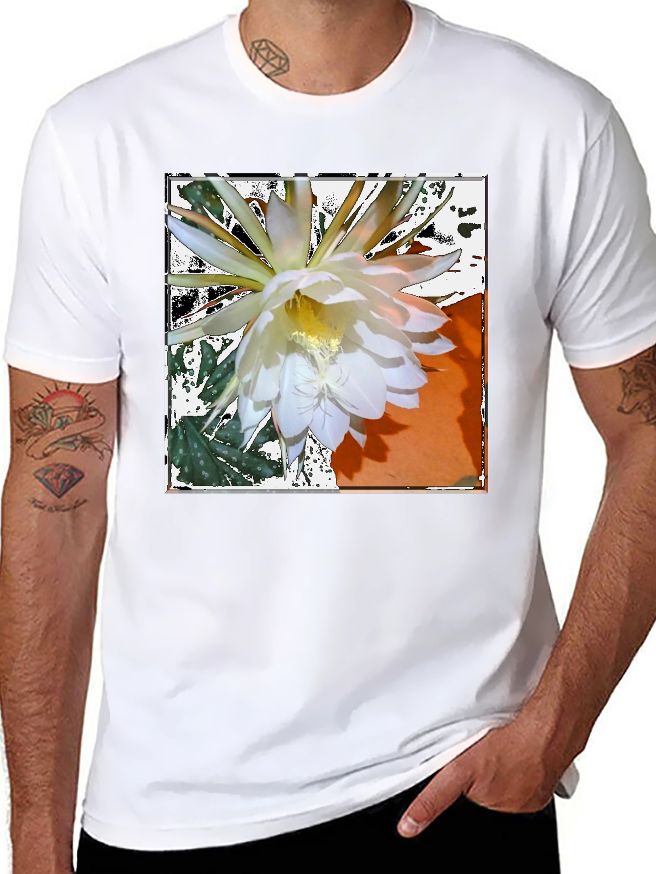 Floral Graphic Tee - Night Blooming Cereus