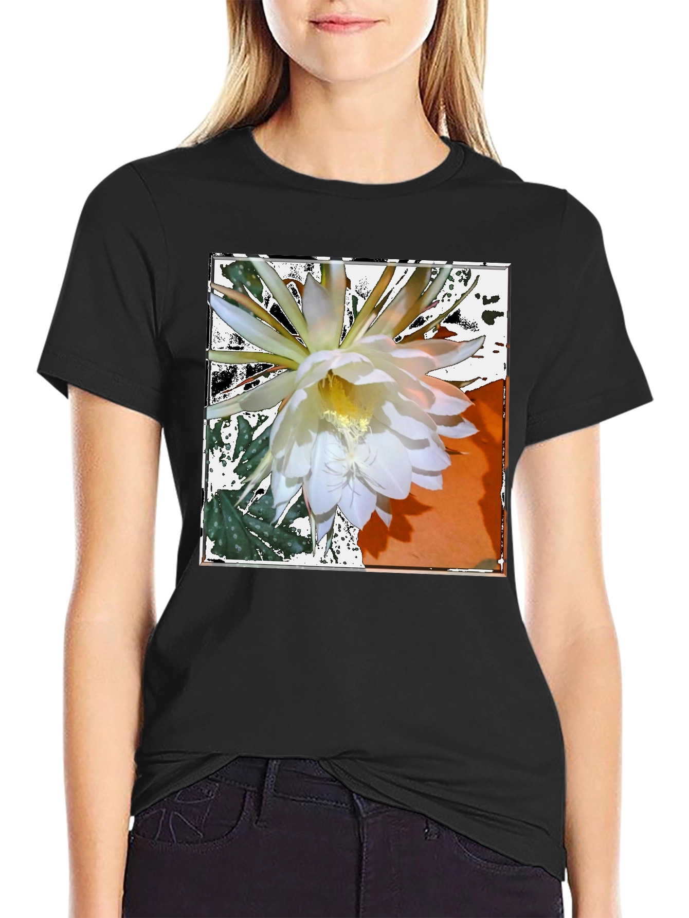 Floral Graphic Tee - Night Blooming Cereus
