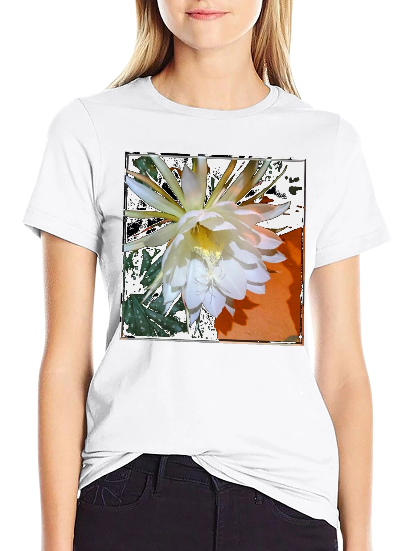 Floral Graphic Tee - Night Blooming Cereus