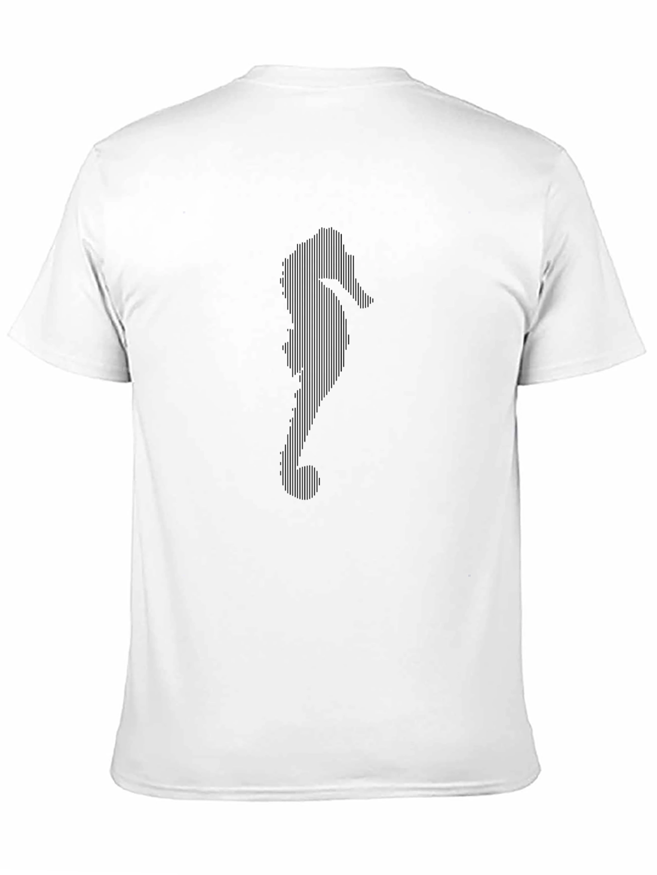 Mens Black Seahorse Graphic Tee