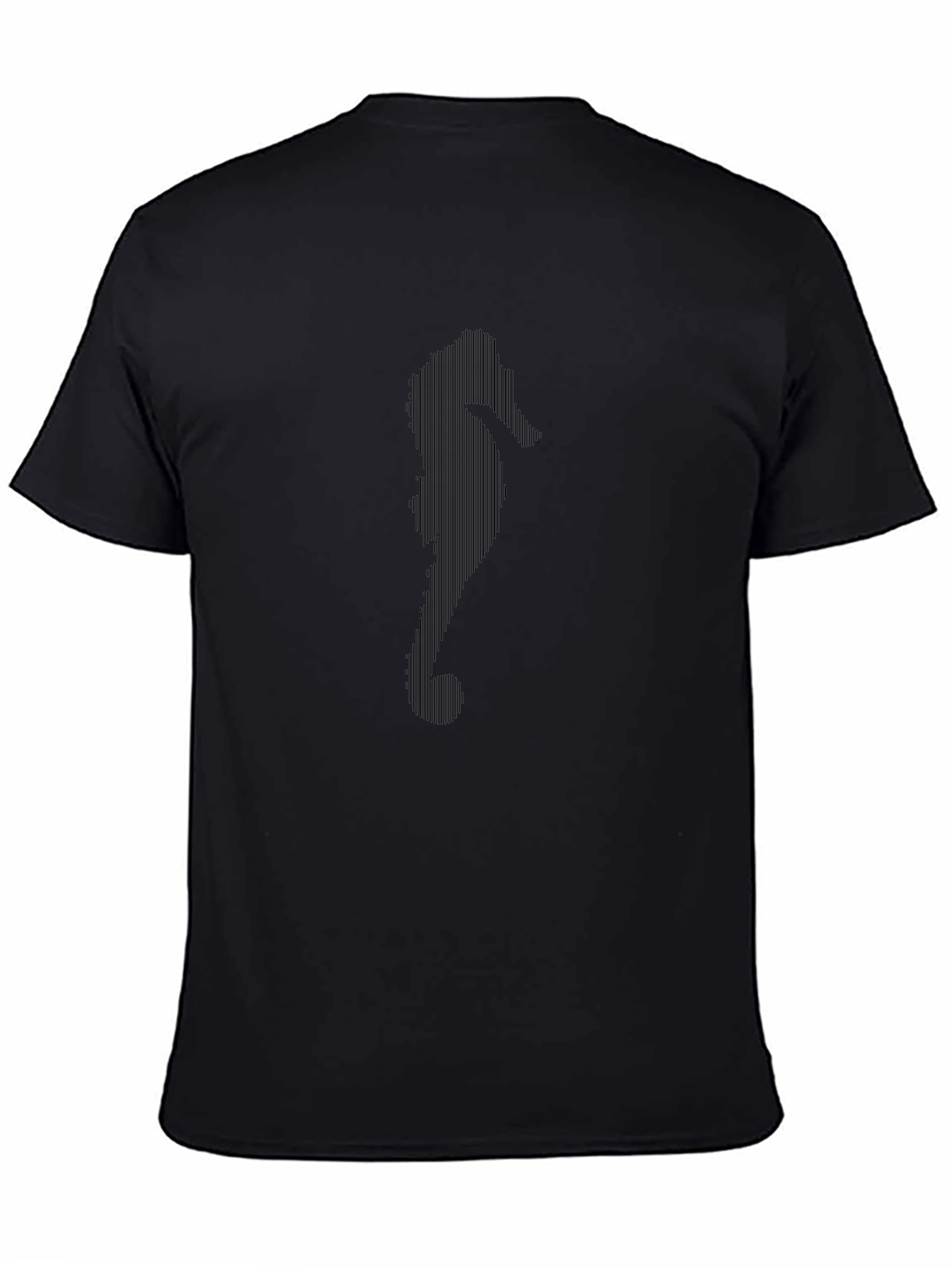 Mens Black Seahorse Graphic Tee