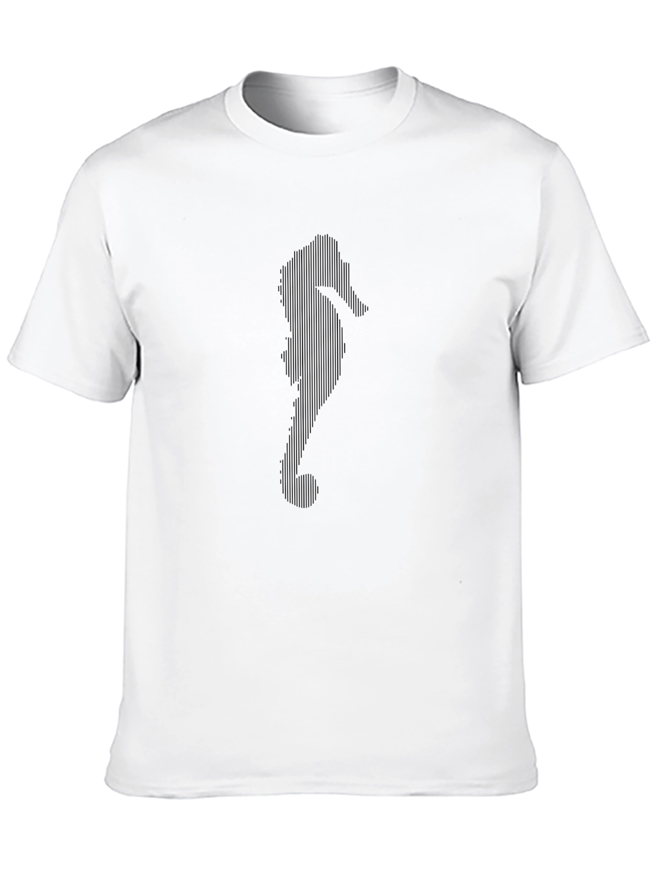Mens Black Seahorse Graphic Tee