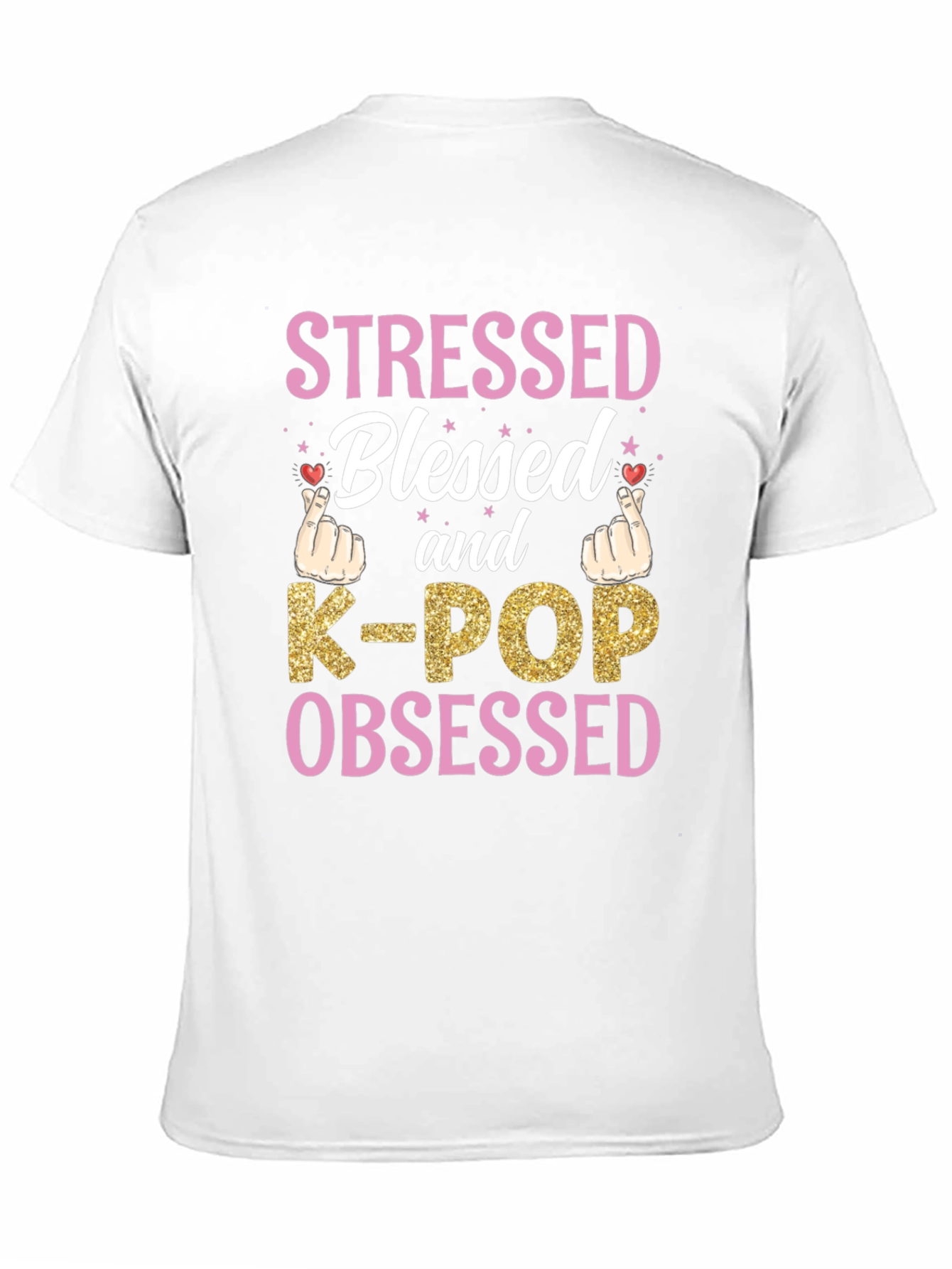 Stressed Blessed K-POP Obsessed Graphic Tee