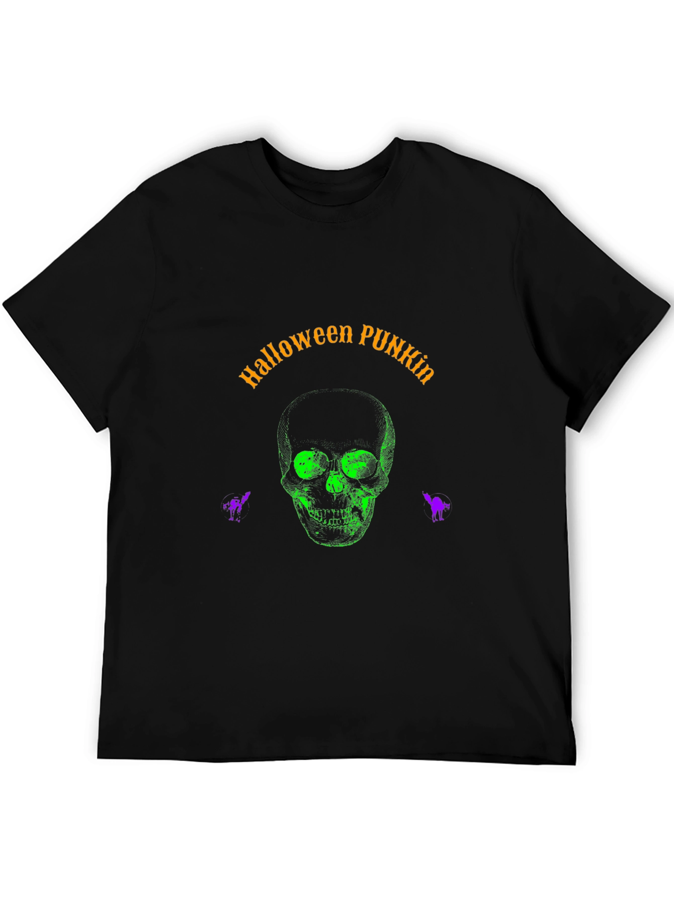Halloween Punkin Skull Graphic Tee