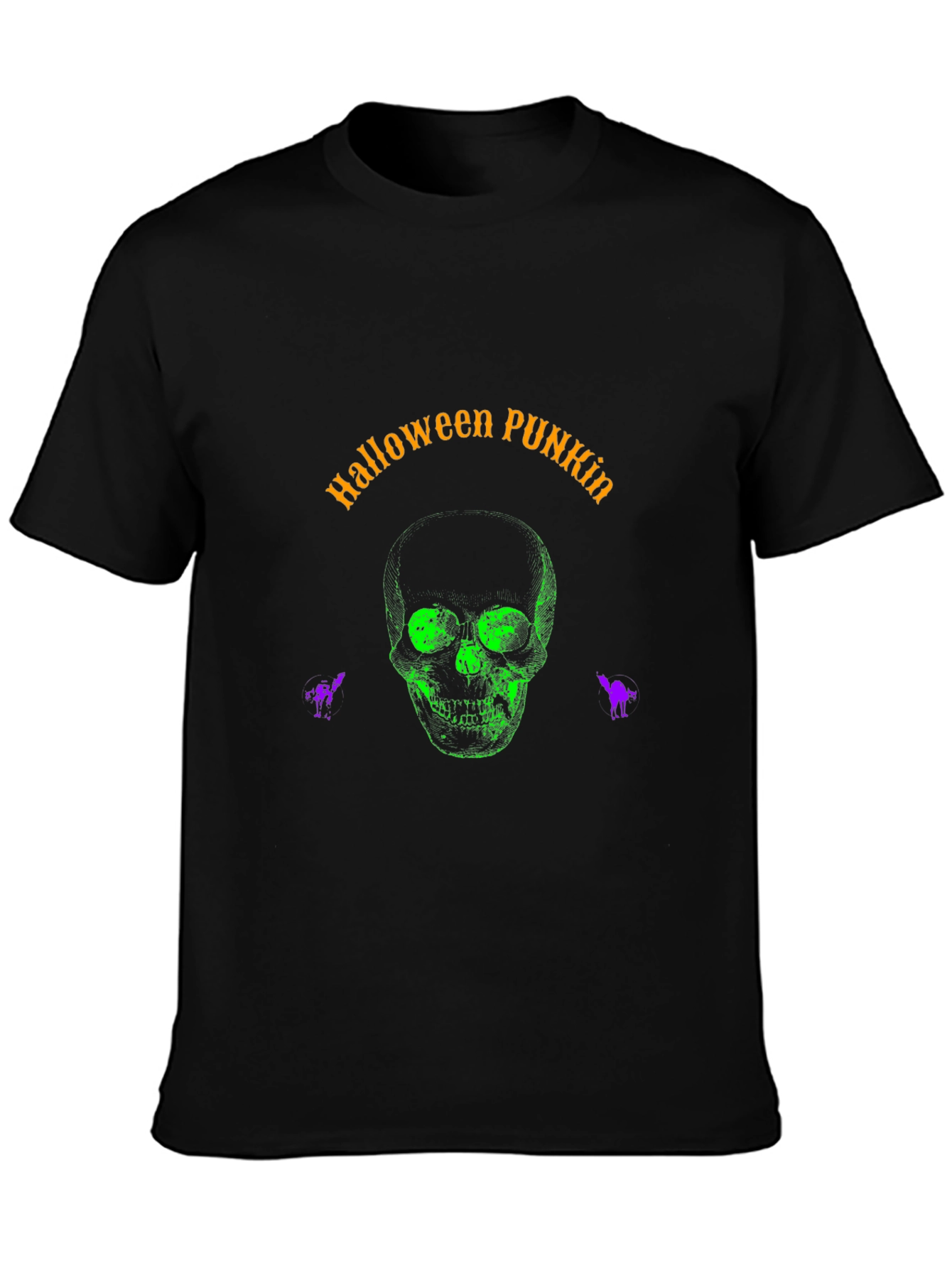 Halloween Punkin Skull Graphic Tee