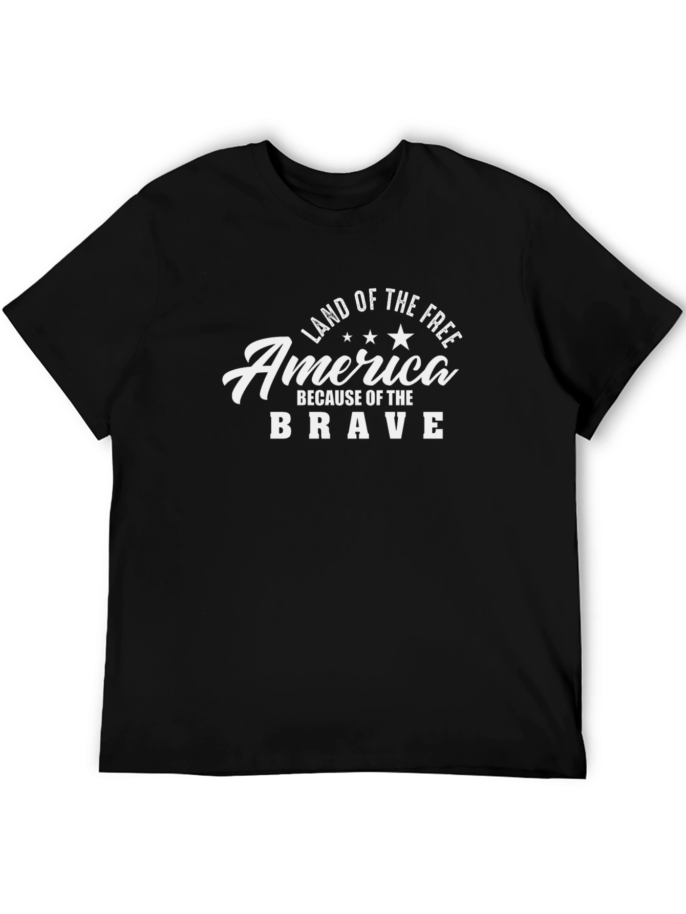 America Land of the Free Patriotic Graphic T-Shirt