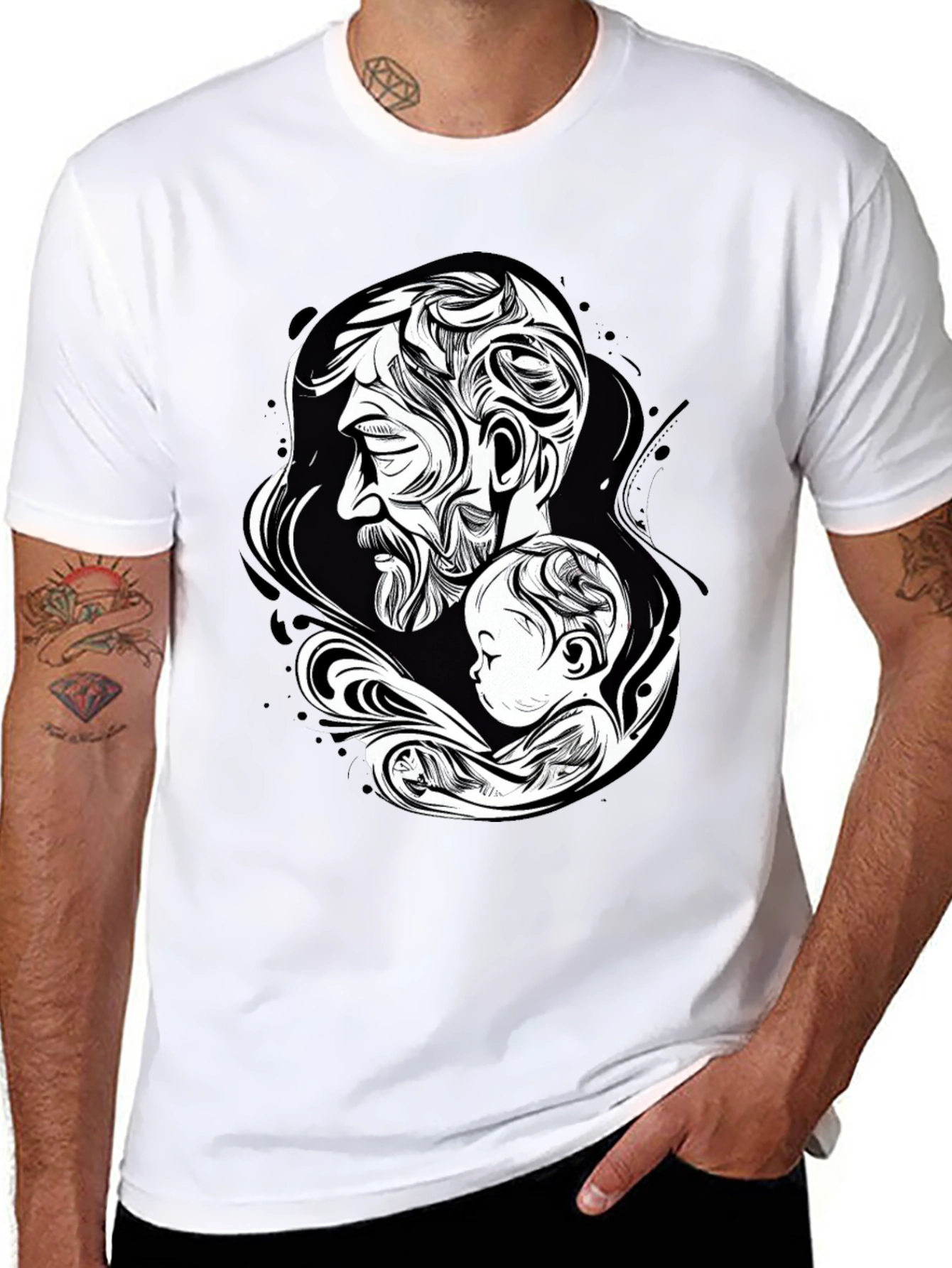 Father & Child Graphic Tee - Stylish Comfort