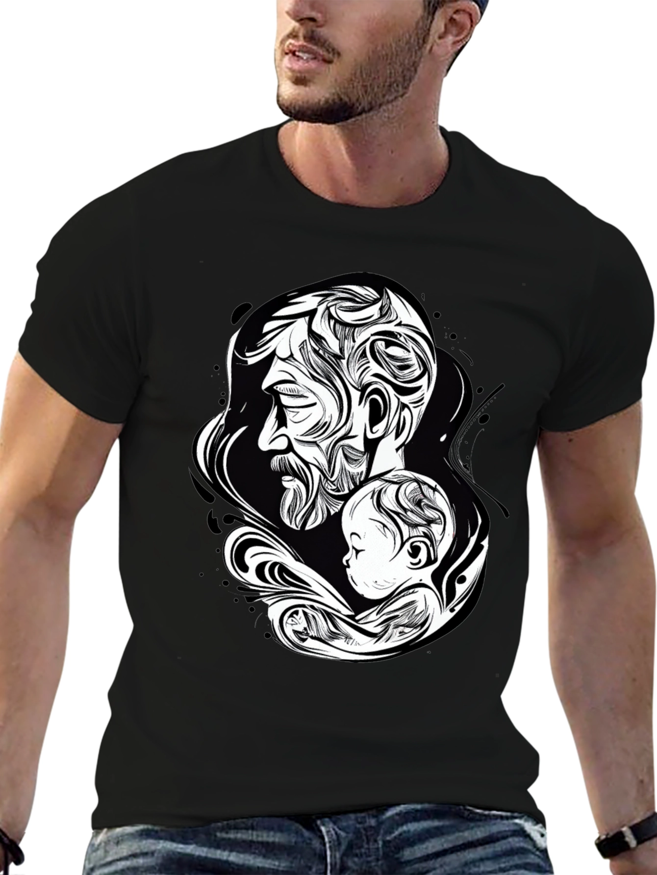 Father & Child Graphic Tee - Stylish Comfort