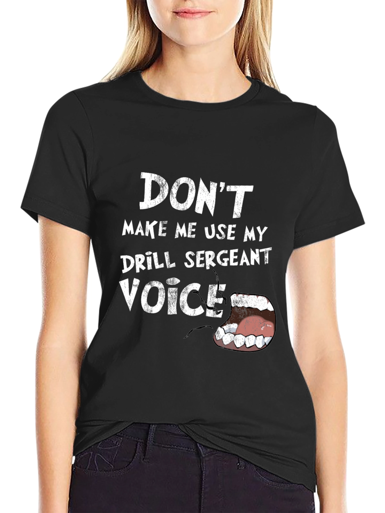 Drill Sergeant Voice T-Shirt Funny Graphic Tee