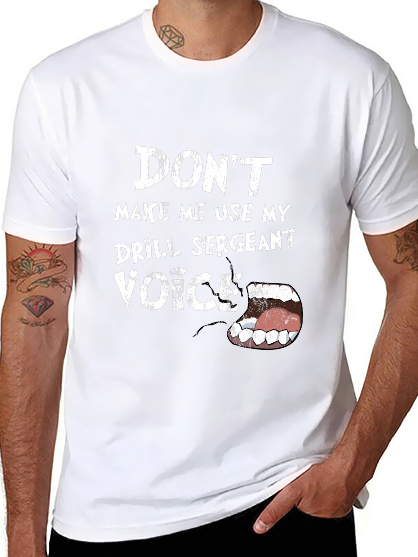 Drill Sergeant Voice T-Shirt Funny Graphic Tee
