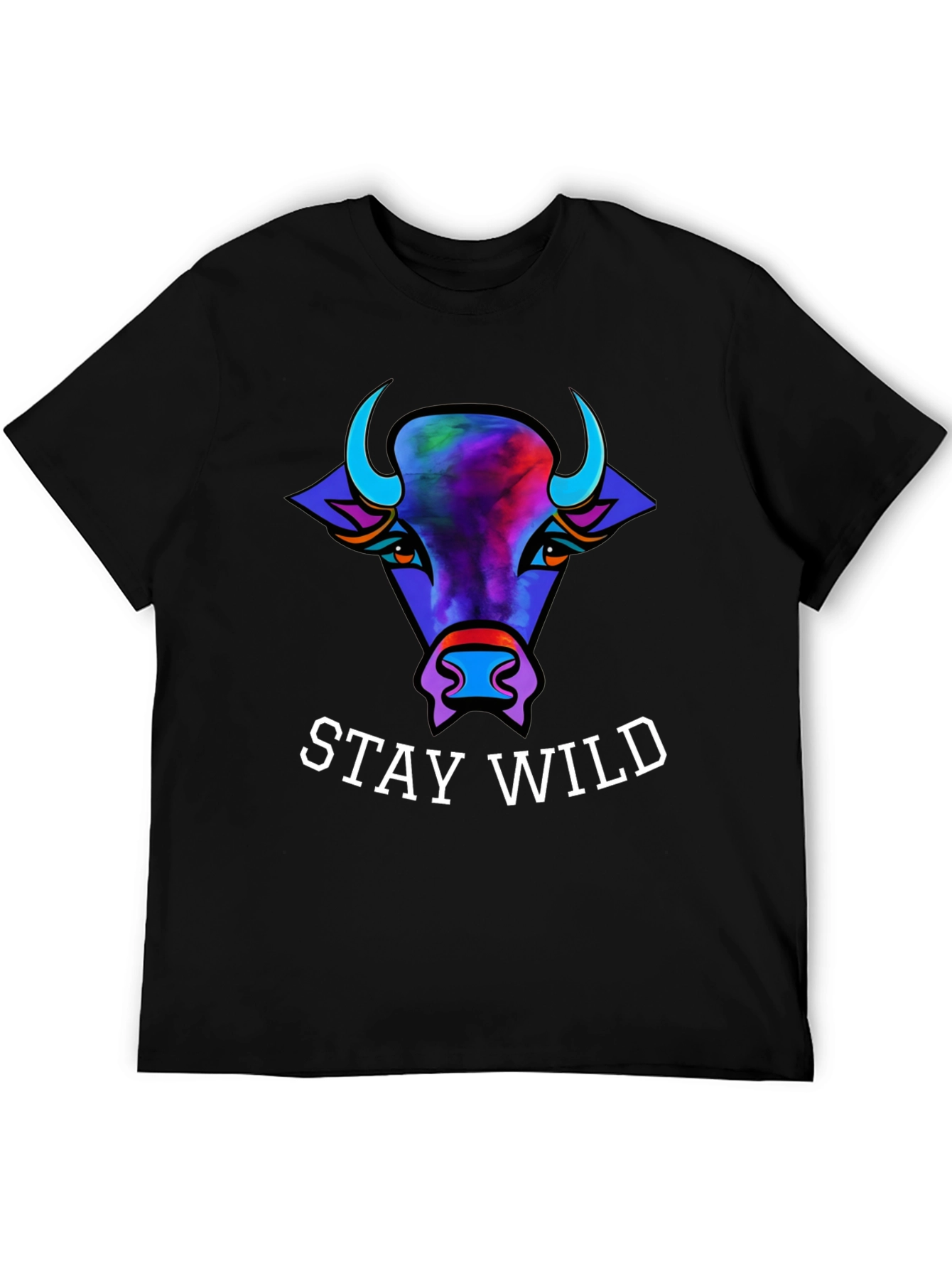 Stay Wild Bull Graphic Tee - Unisex