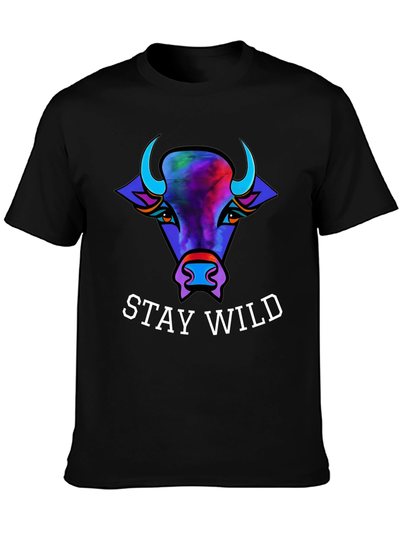 Stay Wild Bull Graphic Tee - Unisex
