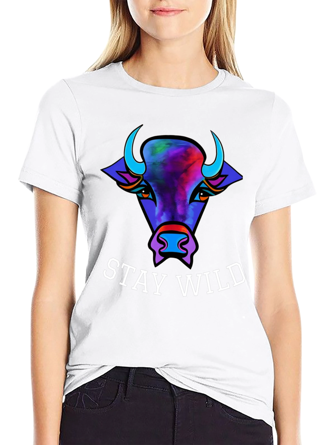 Stay Wild Bull Graphic Tee - Unisex