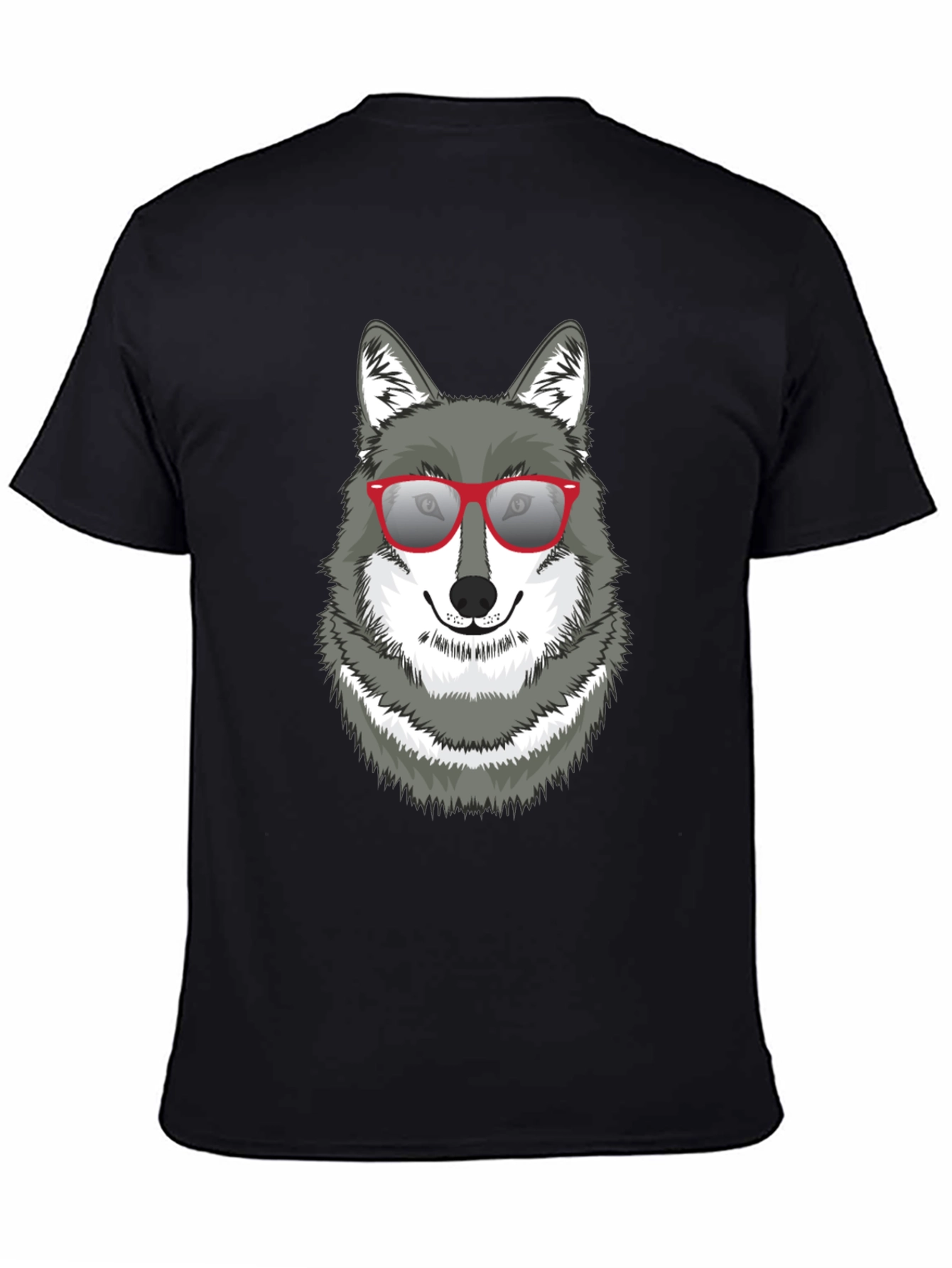 Cool Wolf Graphic Tee - Black