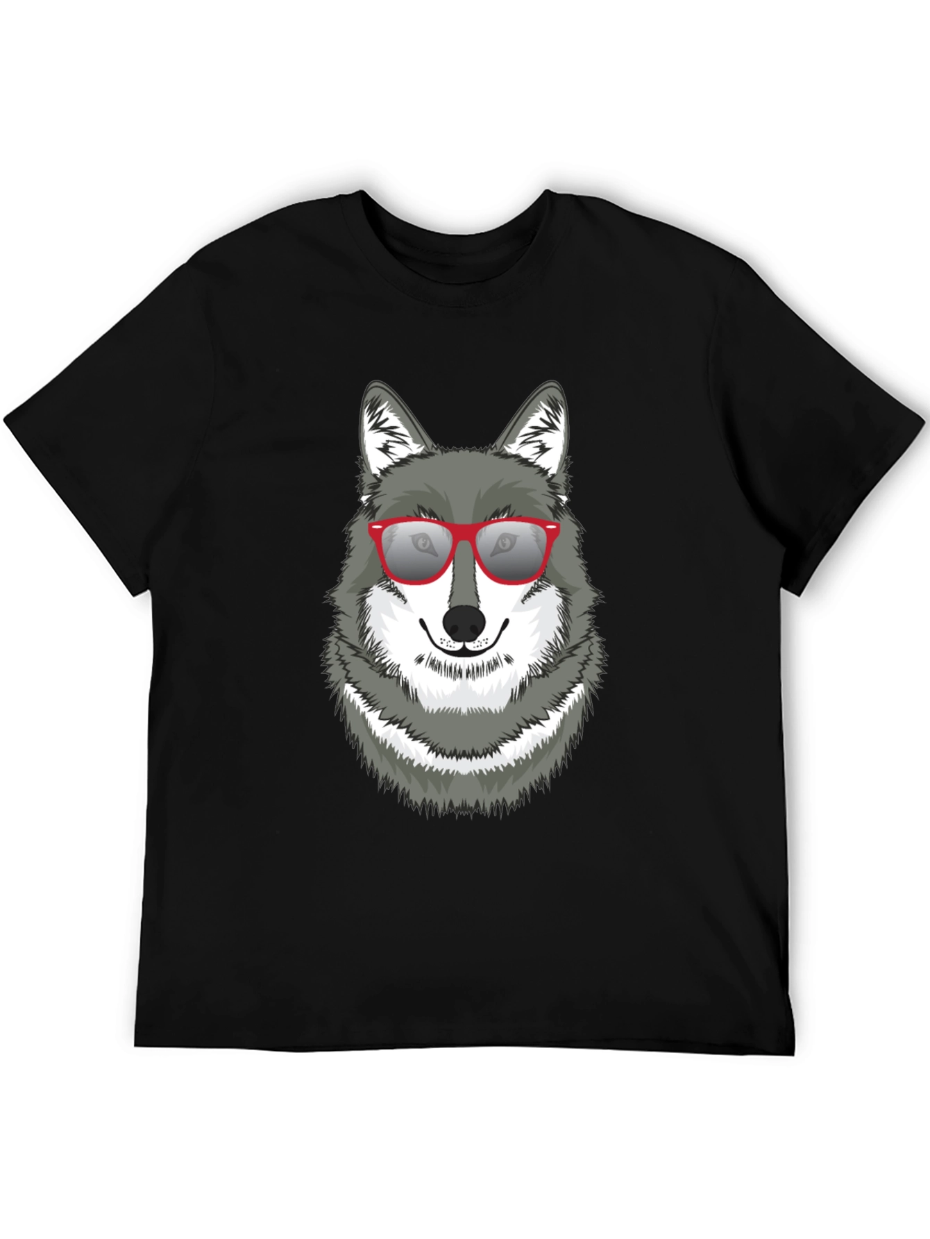 Cool Wolf Graphic Tee - Black