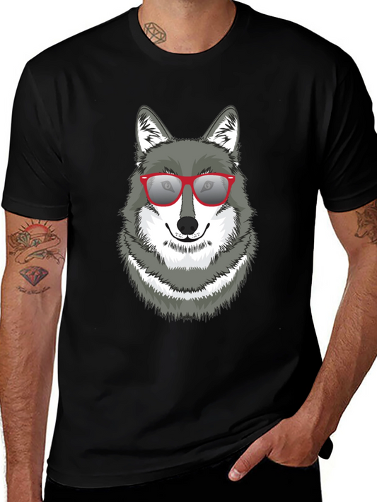Cool Wolf Graphic Tee - Black