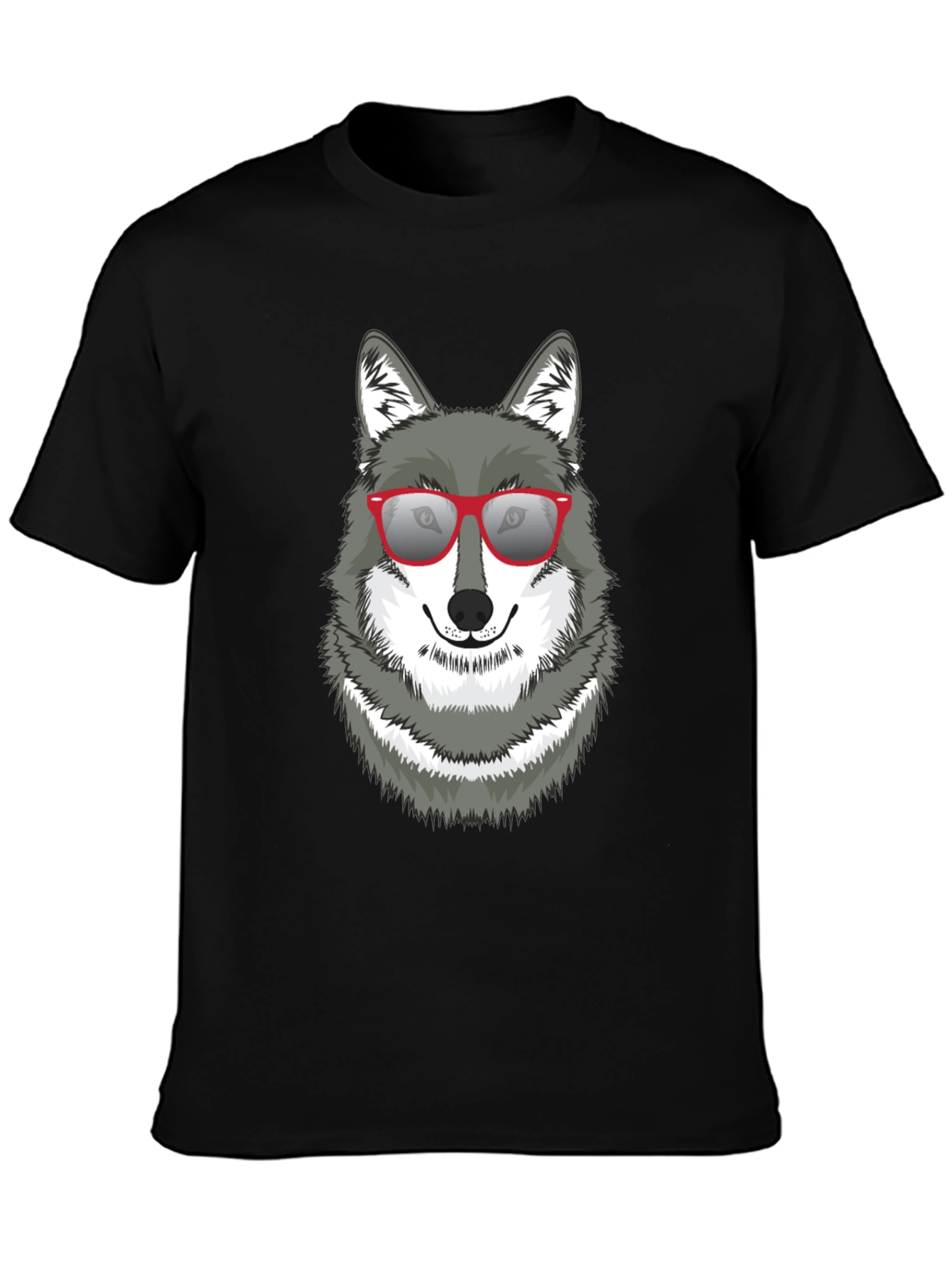 Cool Wolf Graphic Tee - Black