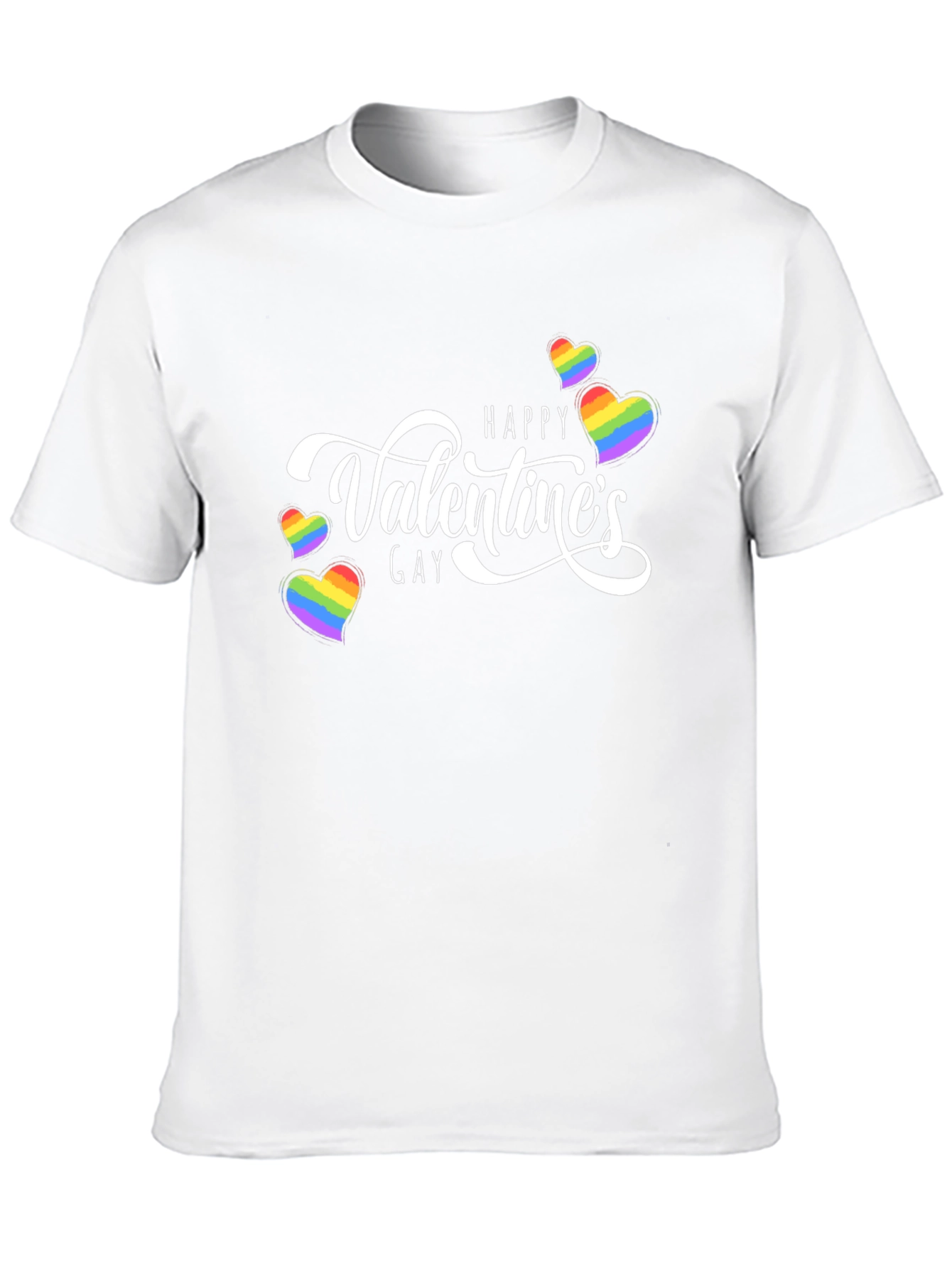 Happy Gay Valentines Rainbow Heart T-Shirt