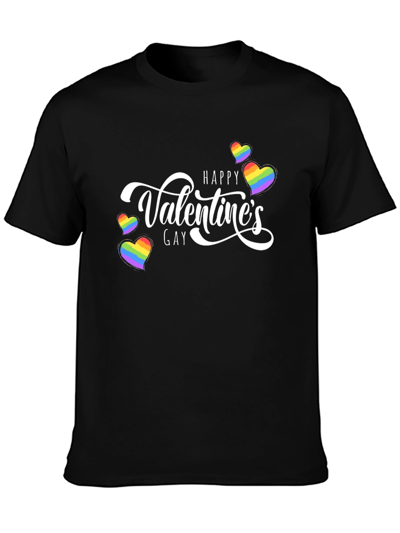 Happy Gay Valentines Rainbow Heart T-Shirt