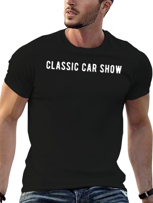 Classic Car Show Tee - Mens Black Short Sleeve