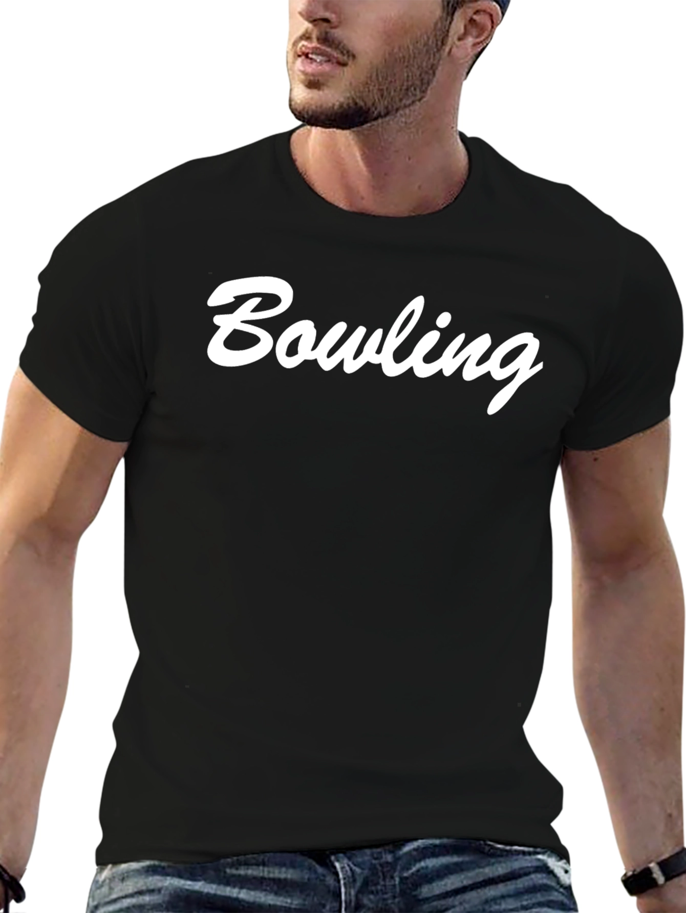 Bowling Graphic T-Shirt Casual Tee