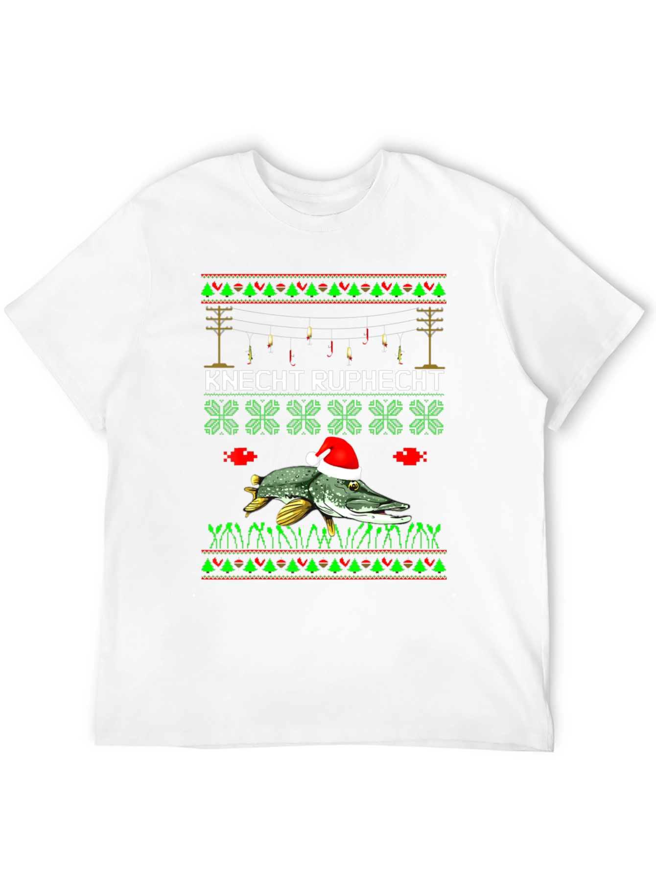 Knecht Ruprecht Fishing Christmas T-Shirt