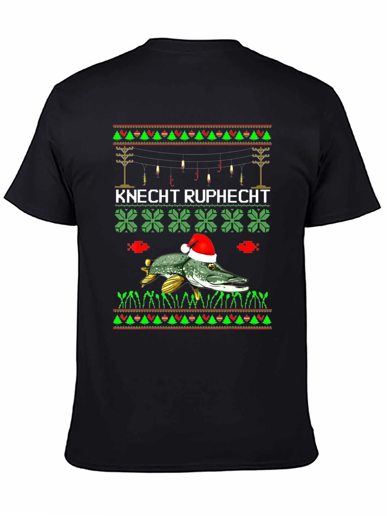 Knecht Ruprecht Fishing Christmas T-Shirt