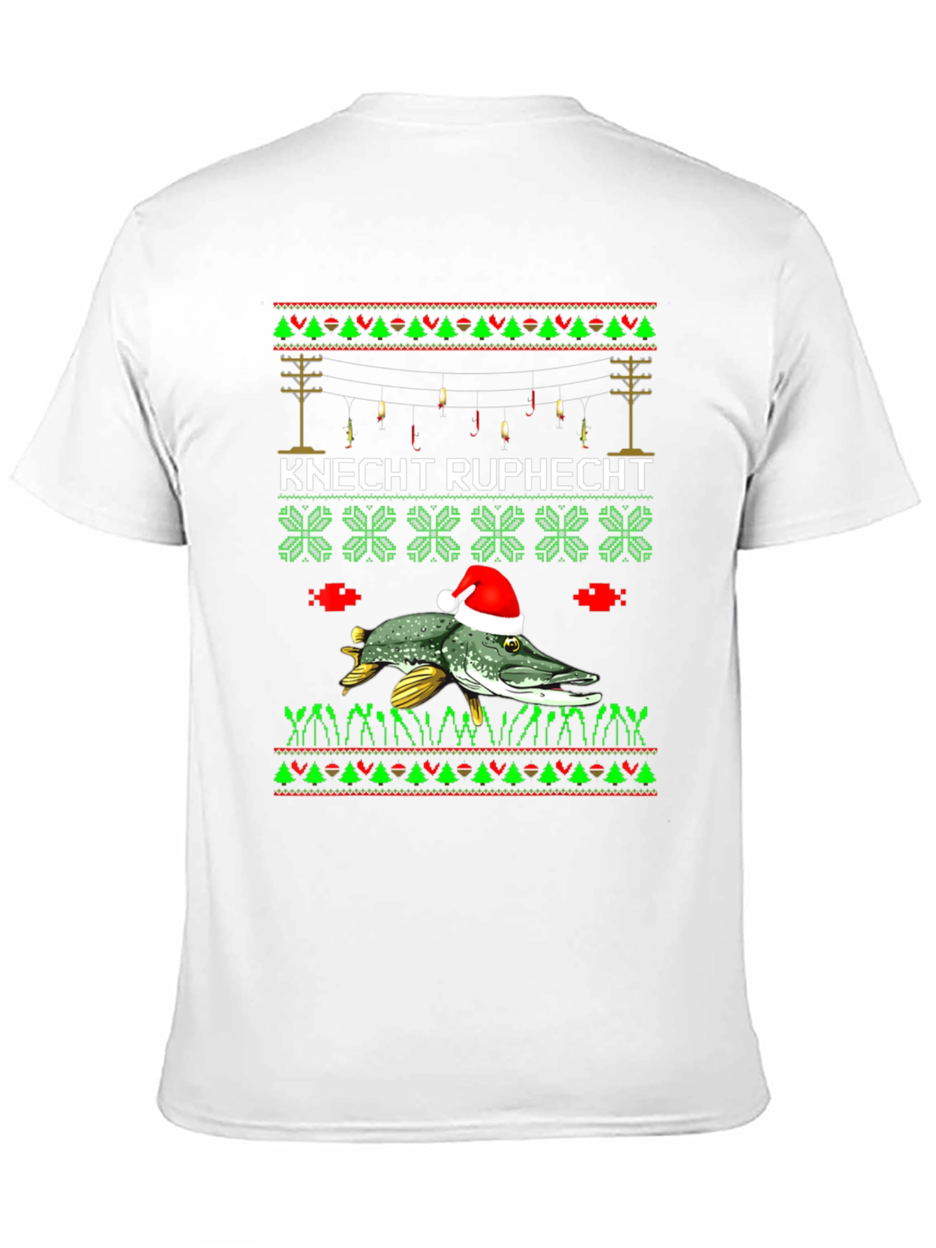 Knecht Ruprecht Fishing Christmas T-Shirt