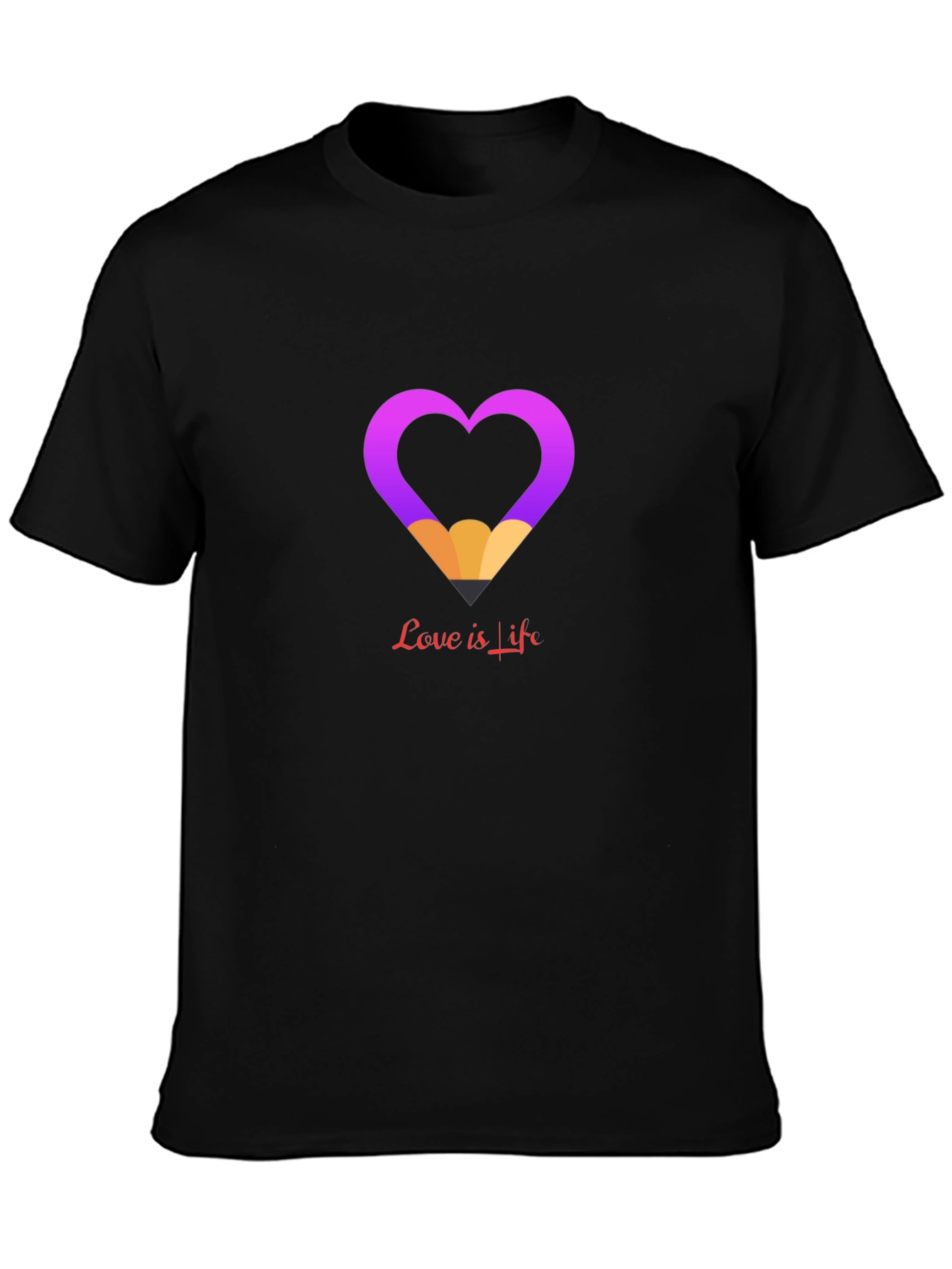 Heart Pencil Graphic Tee - Love Is Life