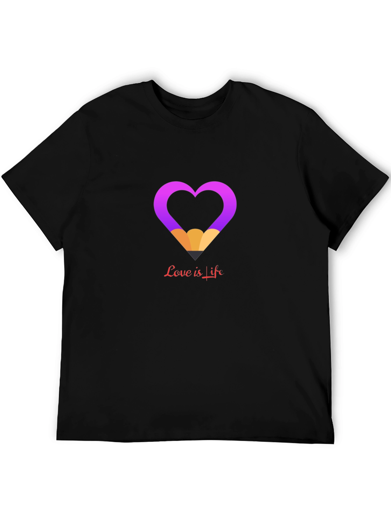 Heart Pencil Graphic Tee - Love Is Life