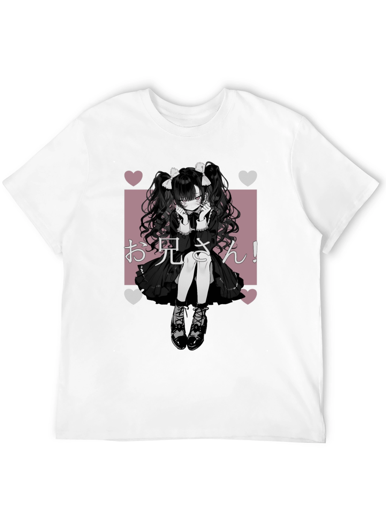 Anime Lolita Graphic Tee - Black