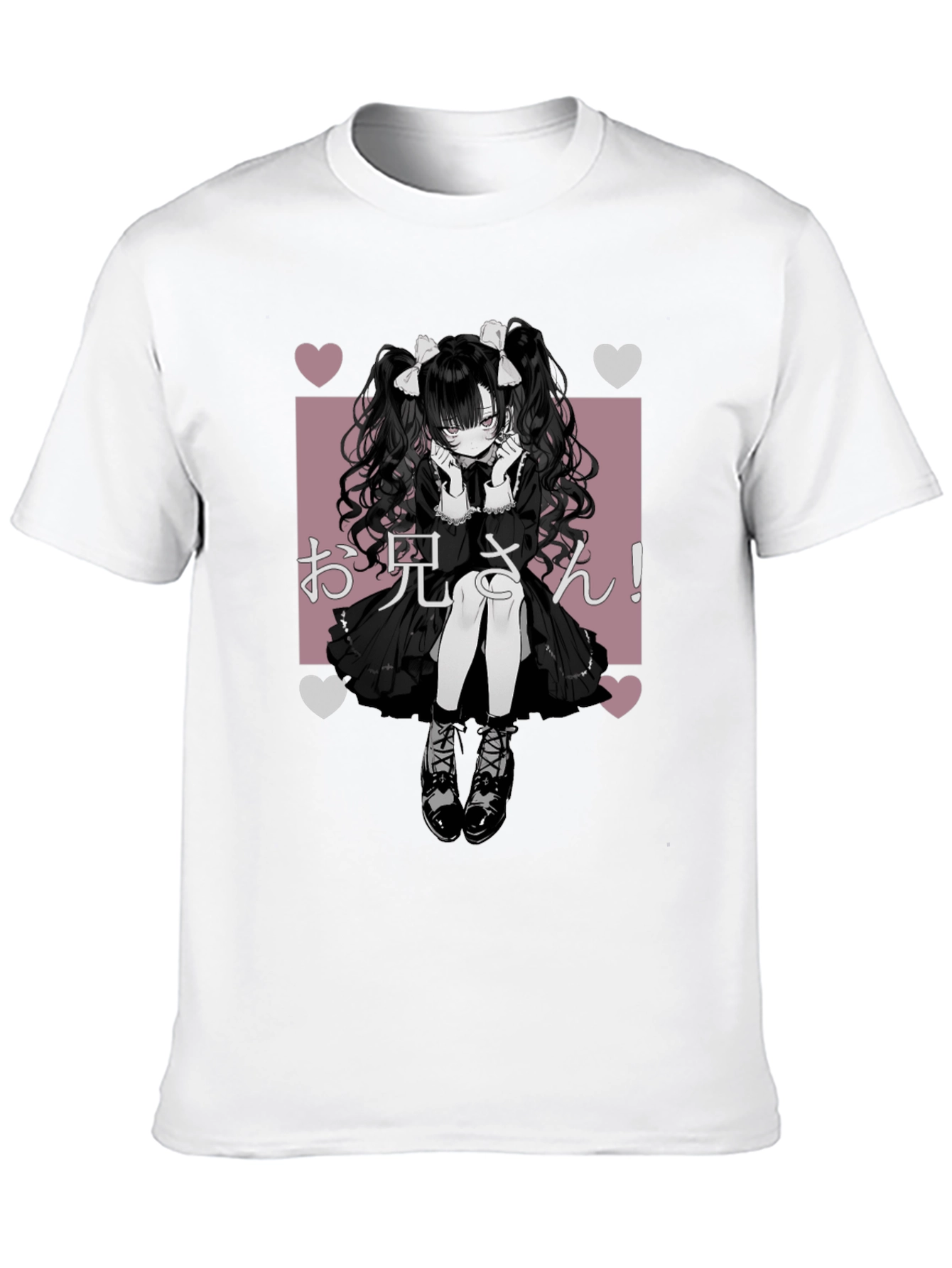Anime Lolita Graphic Tee - Black